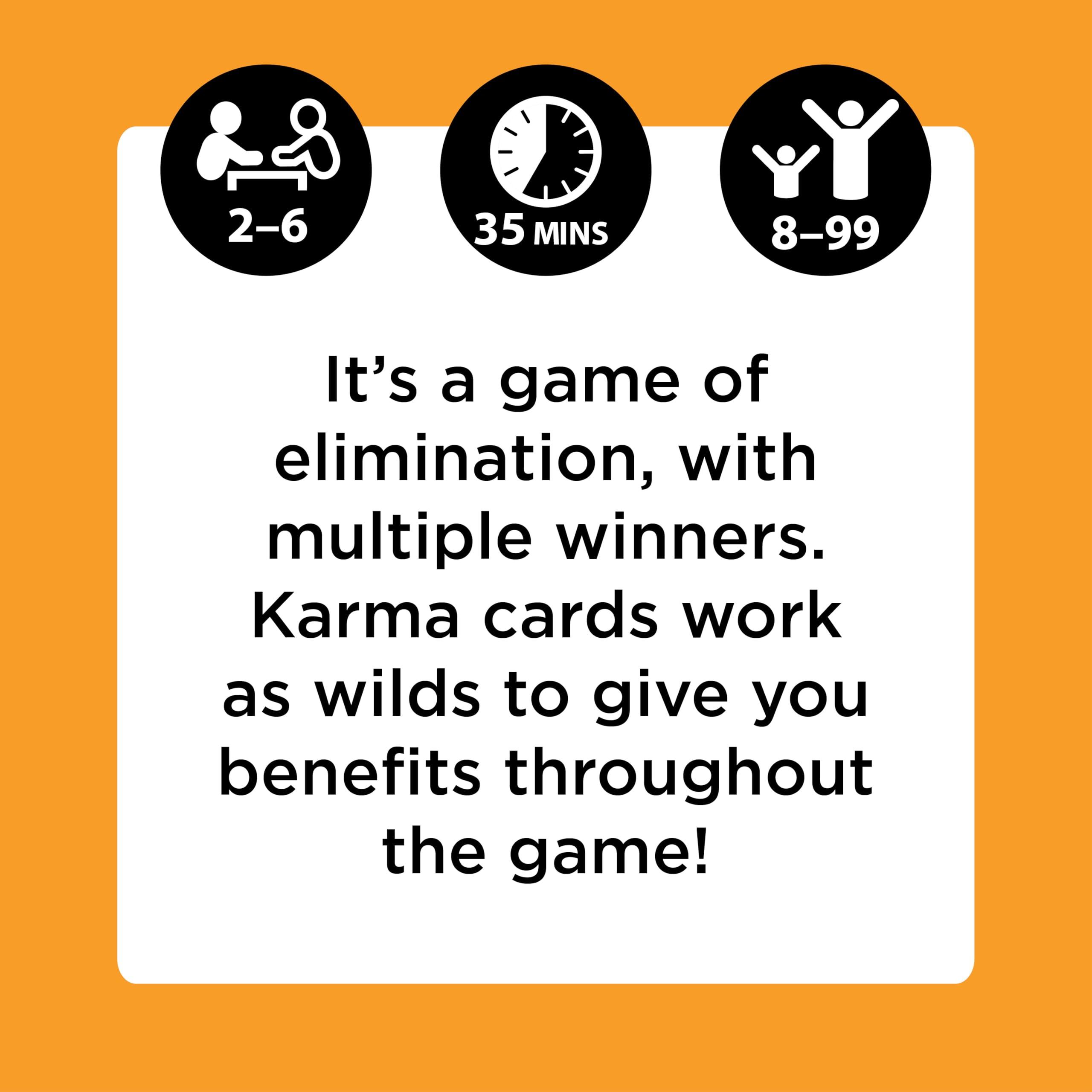 KARMA Card Games for Kids – Kids, Family Games Night, Multi-Player, Screen Free, Travel Games, Playing Cards, What Goes Around, Comes Around, Ages 8+ - Image 4