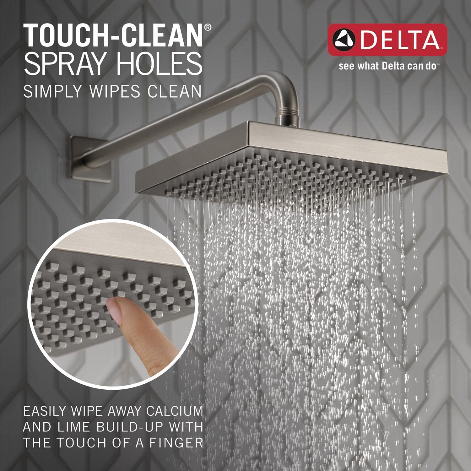 Delta Faucet Single-Spray Touch-Clean Rain Shower Head, Stainless RP50841SS - Image 5