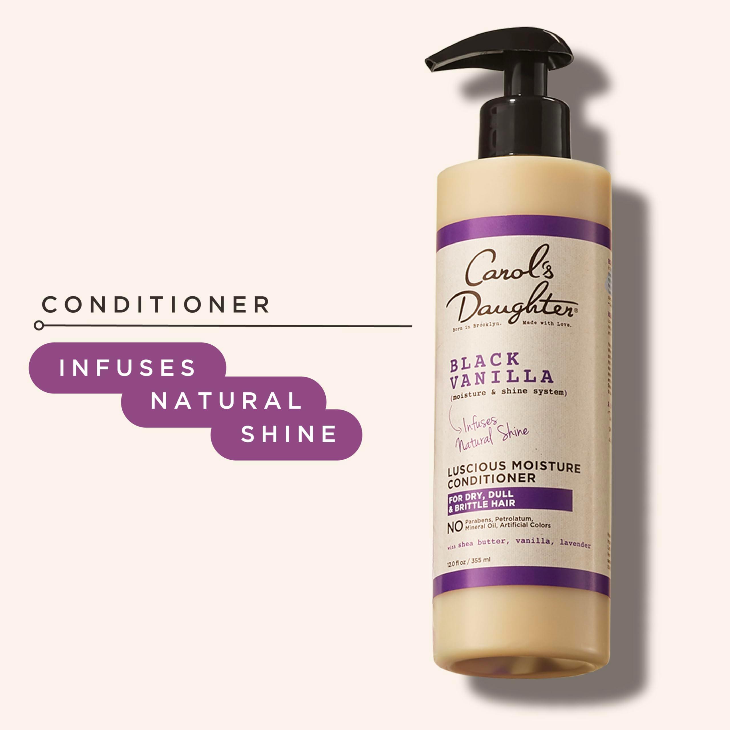 Carol's Daughter Black Vanilla Moisture Sulfate Free Conditioner for Curly, Wavy or Natural Hair, Moisturizing Hair Care for Dry, Damaged Hair, 12 Fl Oz - Image 4