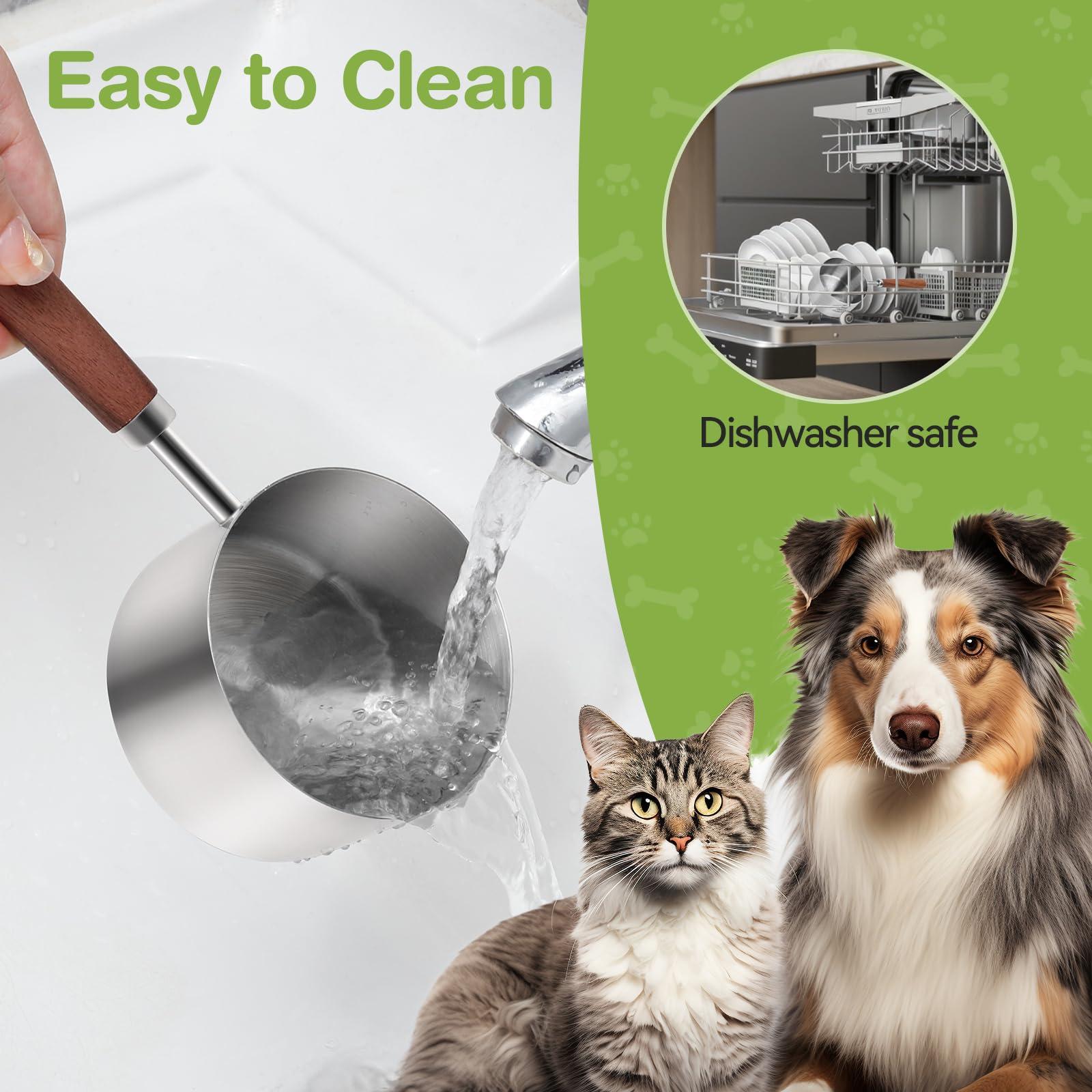 FAFAFLYER Dog-Cat Food-Scoop Measuring-Cup - 304 stainless steel material.1-Cup capacity. Precision scale measurements - Image 6