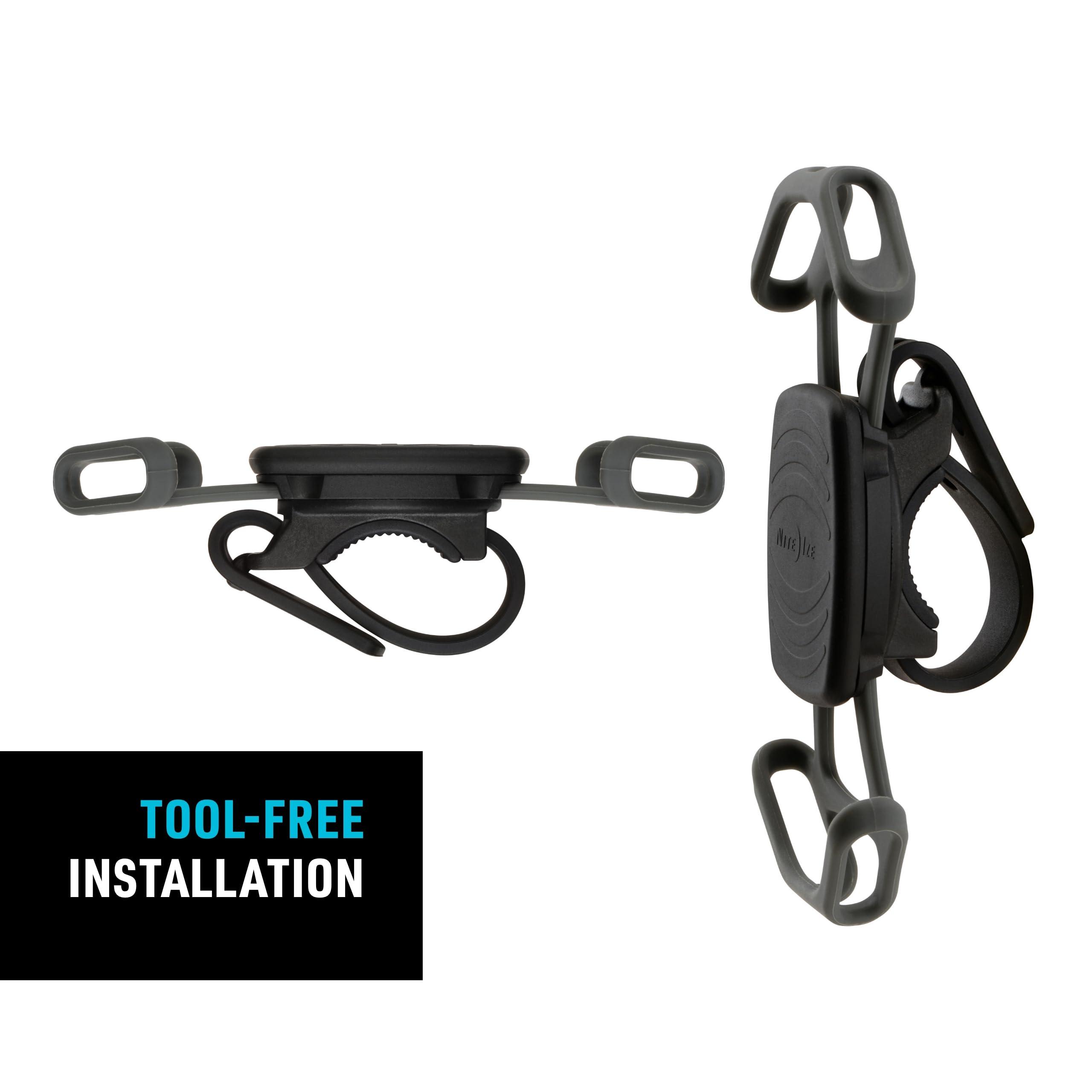 Nite Ize Wraptor Rotating Smartphone Bar Mount - Cell Phone Mount for Bikes, Strollers & More - Easy-to-Use & Adjustable Phone Accessories - Grey - Image 8