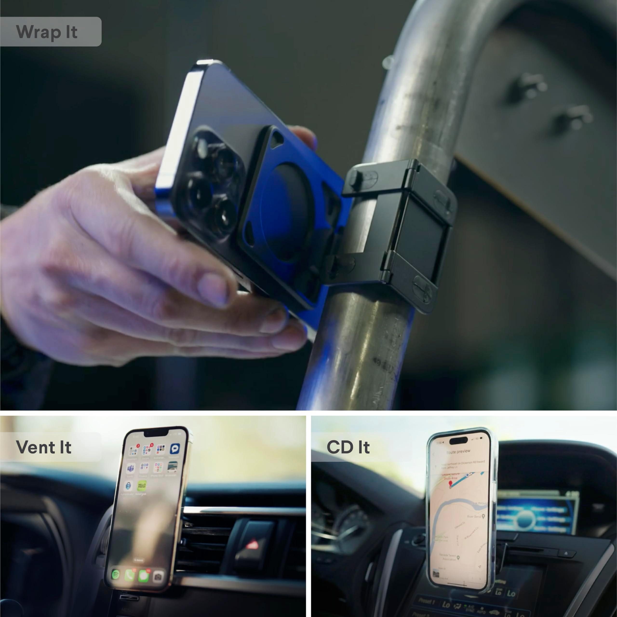 Kenu Stance+ 10-in-1 MagSafe Super Gadget, Magnetic Tripod Stand, Car Vent+Dash+CD Mount, Finger Holder, Airplane Mount, Selfie Stick, More - Image 5