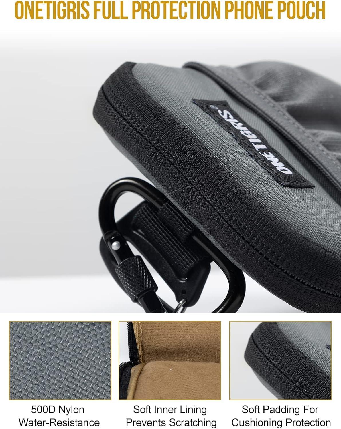 OneTigris Cell Phone Holster - Phone Belt Holder Molle Phone Pouch for Belt with Loop, Holds 4.7"-6.5" Phones in Black - Image 5