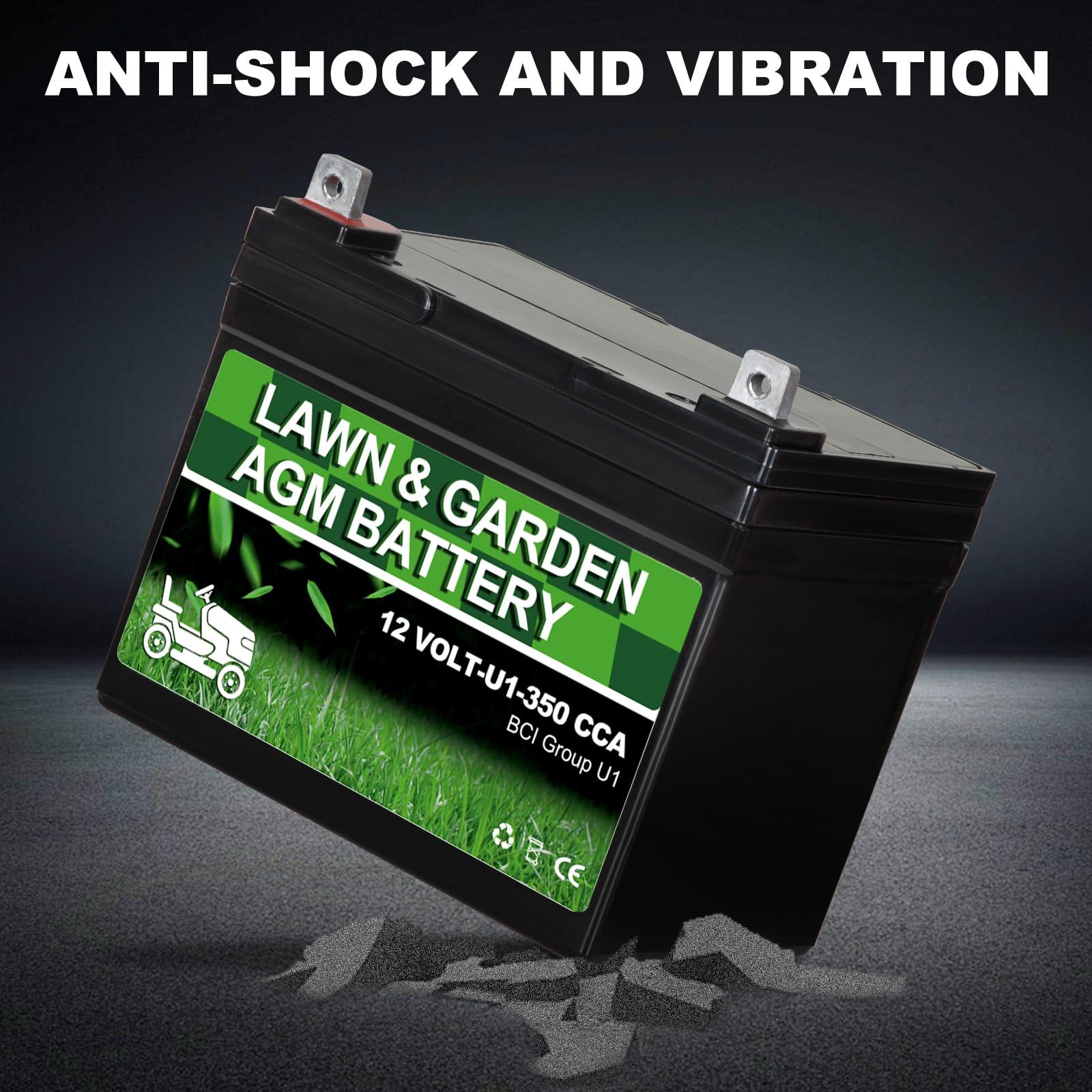 Autocessking Lawn Garden AGM Battery Group U1, 12 Volt 350CCA,Rechargeable SLA Starting Battery for Lawn, Tractors and Mowers, Compatible with John Deere, Toro, Cub Cadet, and Craftsman Mower - Image 6