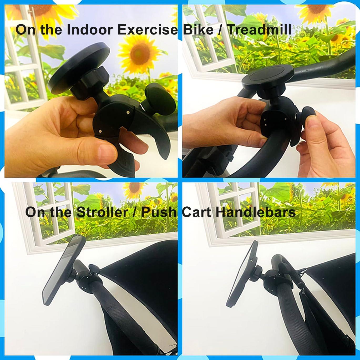 DHYSTAR Magnetic Cell Phone Holder Mount for Indoor Exercise Bike Compatible with Peloton,Treadmill, Elliptical,Gym Equipment,Golf Push Cart,Stroller,Compatible with MagSafe iPhone Smartphones - Image 6