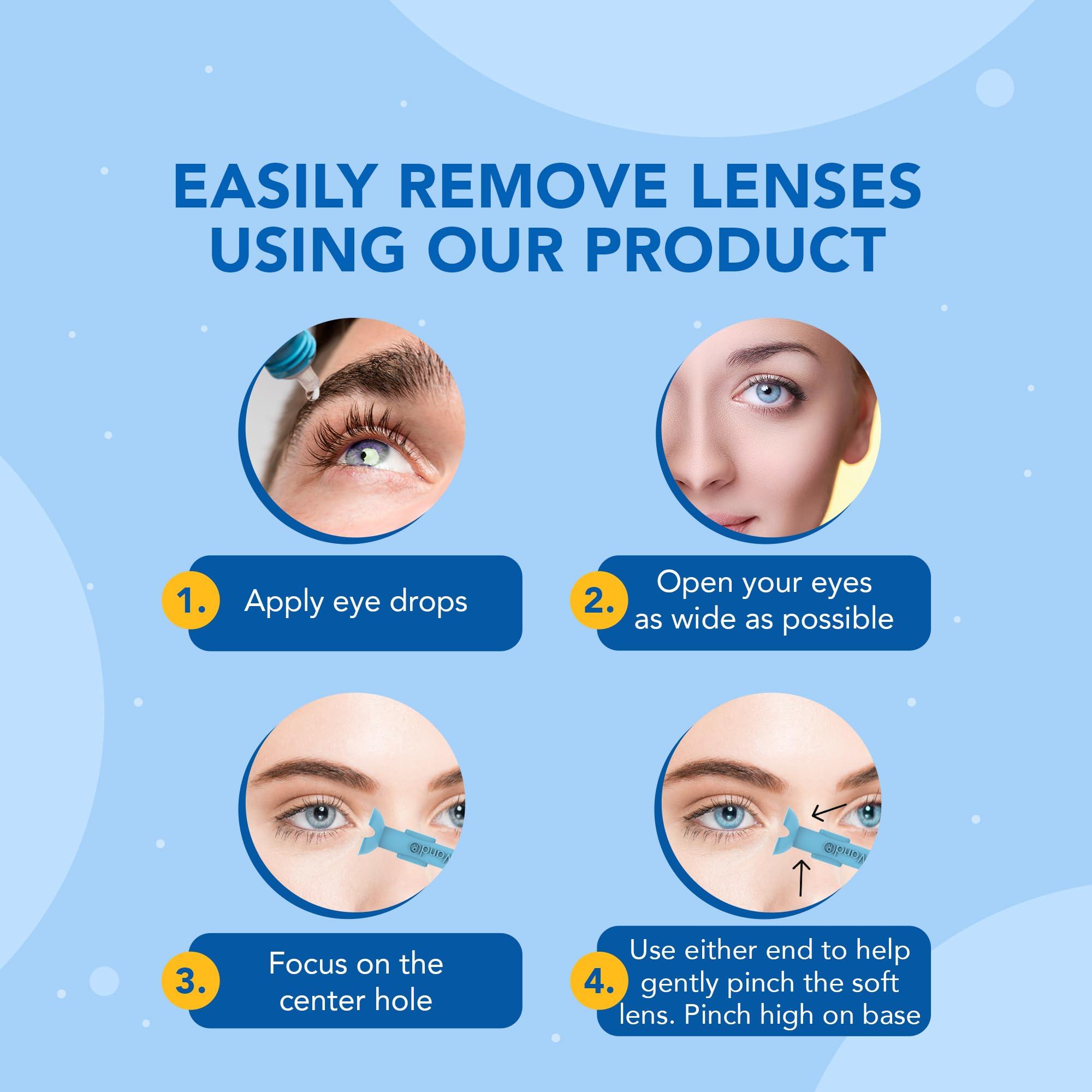 OptiWand - Portable Soft Contact Lens Removal & Insertion Tool - Silicone Rubber Eye Lens Inserter & Remover Device with Pincher End & Finger Grips - Safe & Easy to Use, Travel Size – 1.75" - Image 4