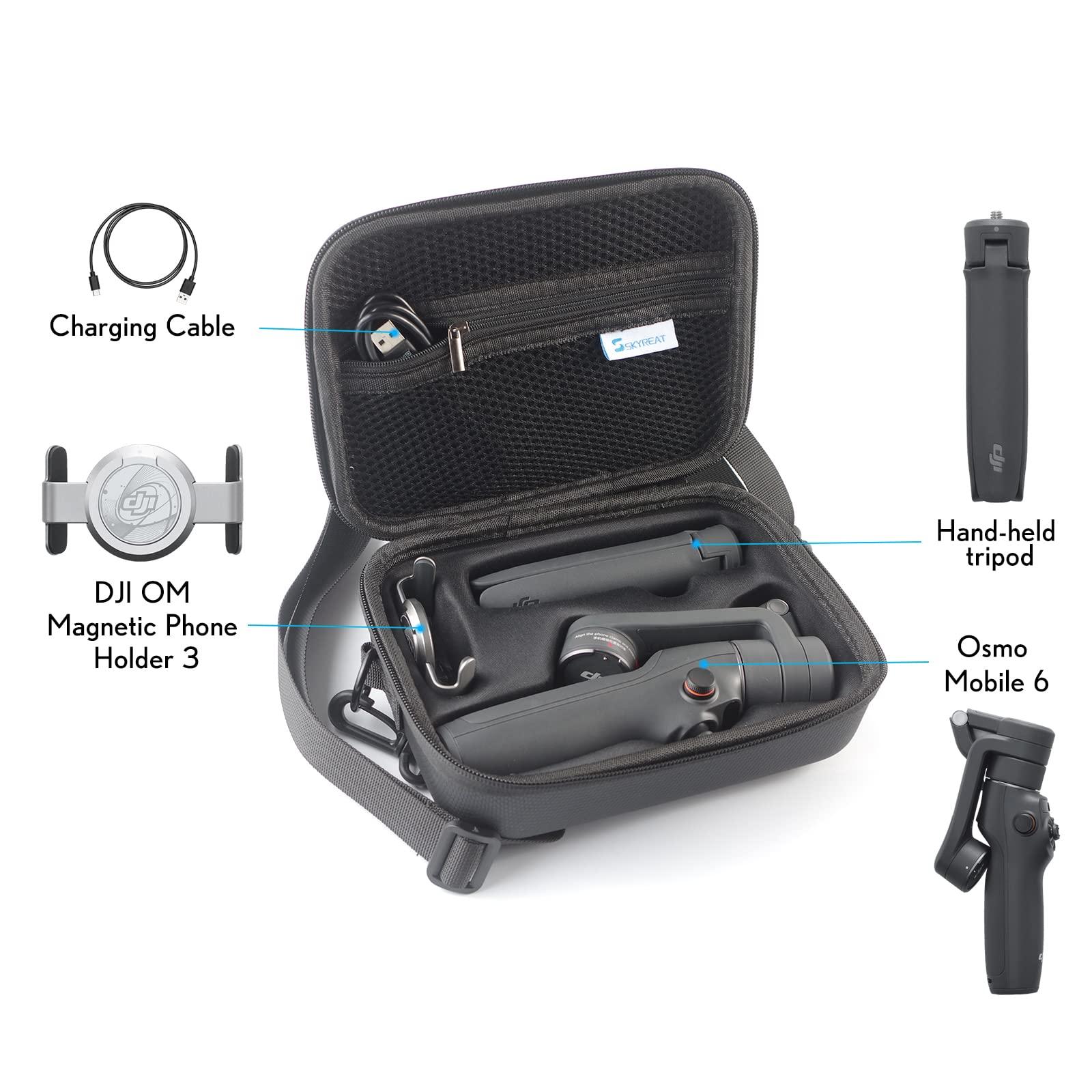 Skyreat Osmo Mobile 6 Case,PU Leather Portable Storage OM 6 Case Shoulder Bag for DJI OM 6 Smartphone Gimbal Stabilizer Accessories - Image 5