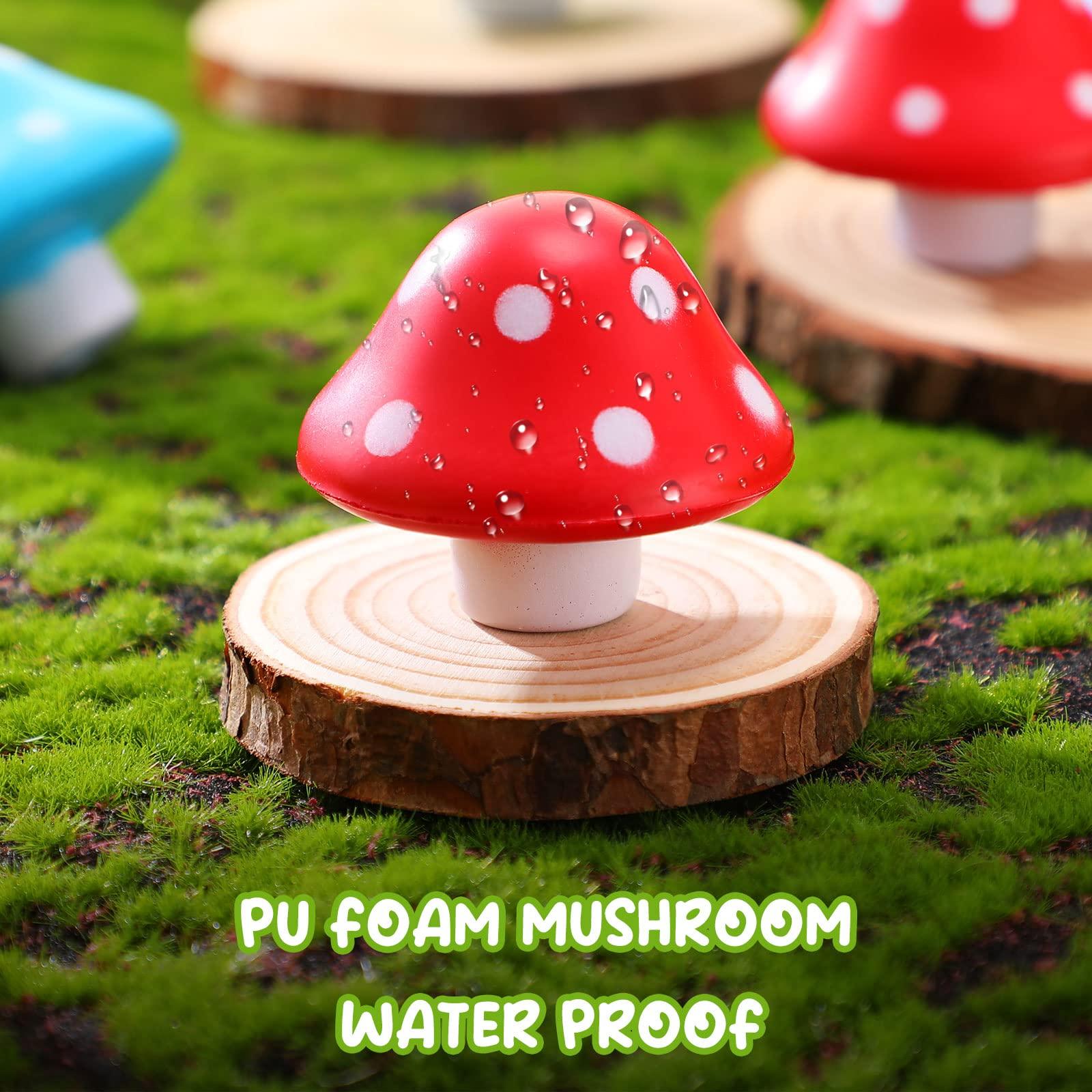 Jerify Mushroom Toys Mini Stress Balls Mushroom Party Favors PU Foam Stretchy Balls 1.57 Inch Stress Relief Fidget Toys Bulk for Festival Trinkets Adults Anxiety Relaxing (bright Colors, 20 Pcs) - Image 2