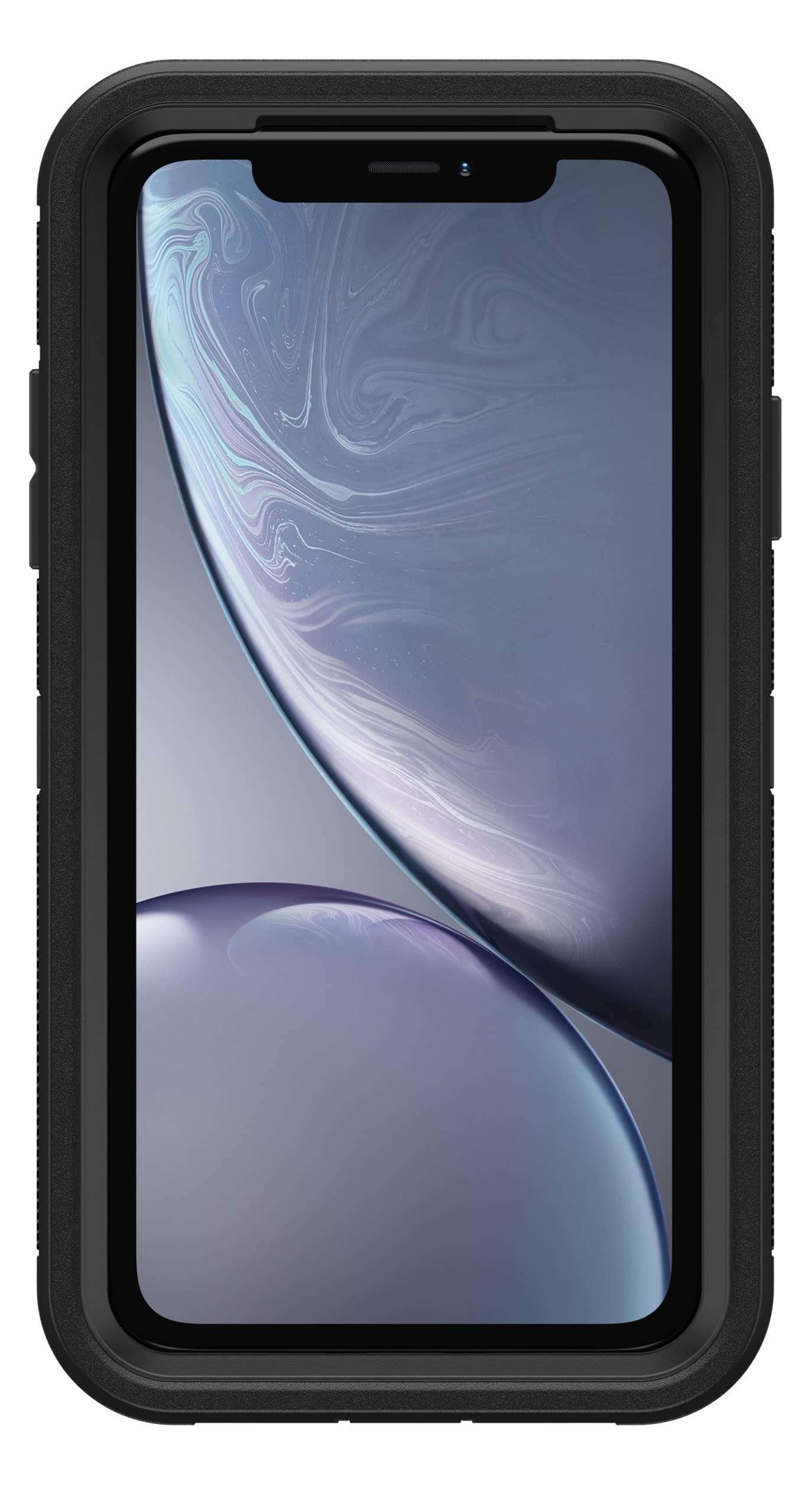 OtterBox iPhone XR Defender Series Case - BLACK, rugged & durable, with port protection, includes holster clip kickstand - Image 4