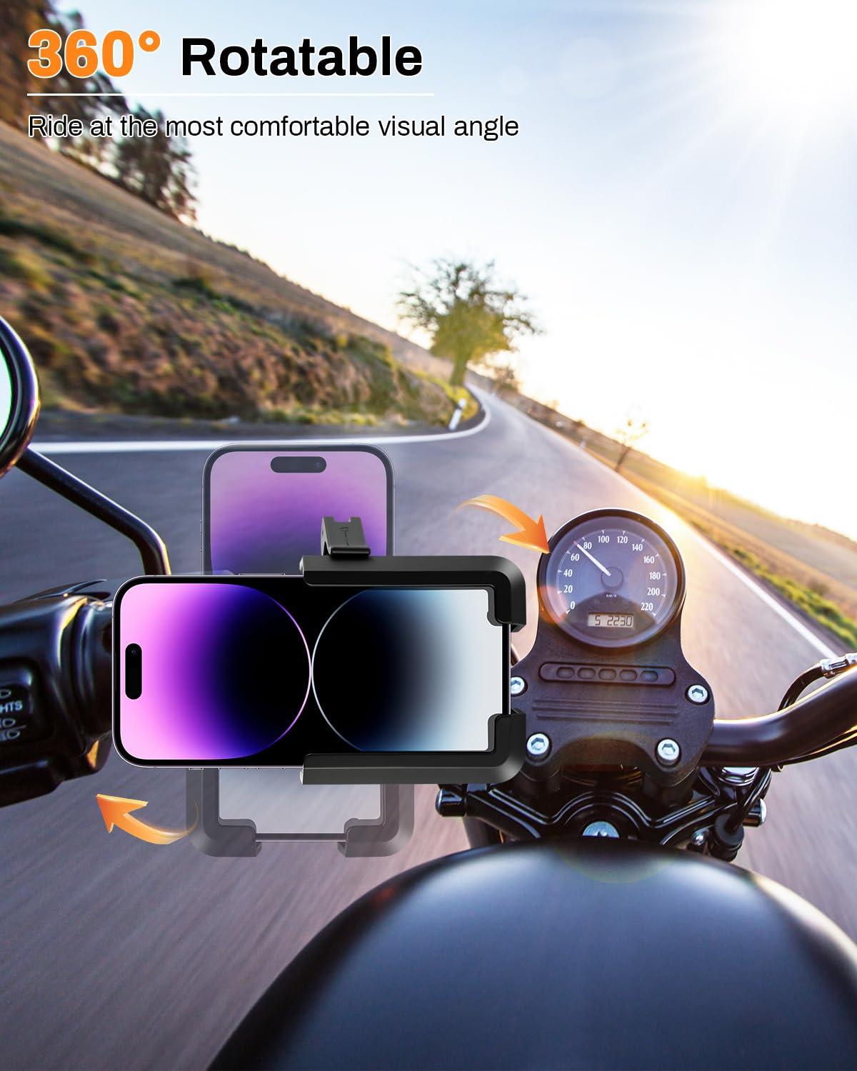 JUSTTOP Motorcycle Phone Mount Holder,Bike Phone Mount Holder[Unobstructed Camera],for iPhone and More 4.7"-7" Smartphones,Motorcycle Accessories and Bike Accessories - Image 7