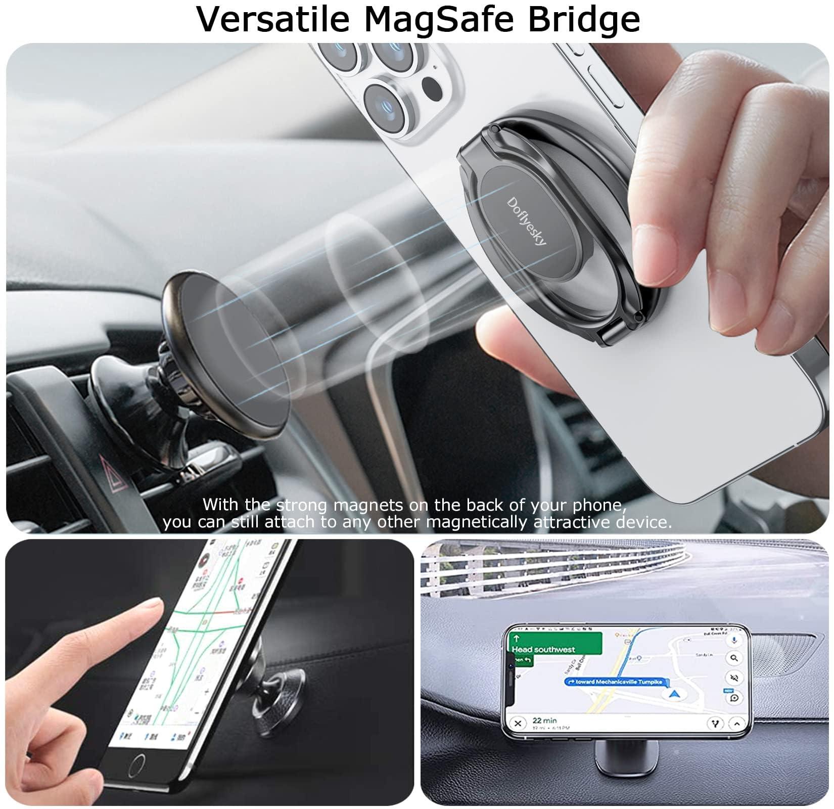 Doflyesky Magnetic Phone Ring Holder with Magsafe, Double Adjustable Gym Finger Ring Grip, Removable Phone Grip, for iPhone, iPad and Smartphones, Compatible with Magnetic Car Mount (Colorful) - Image 4