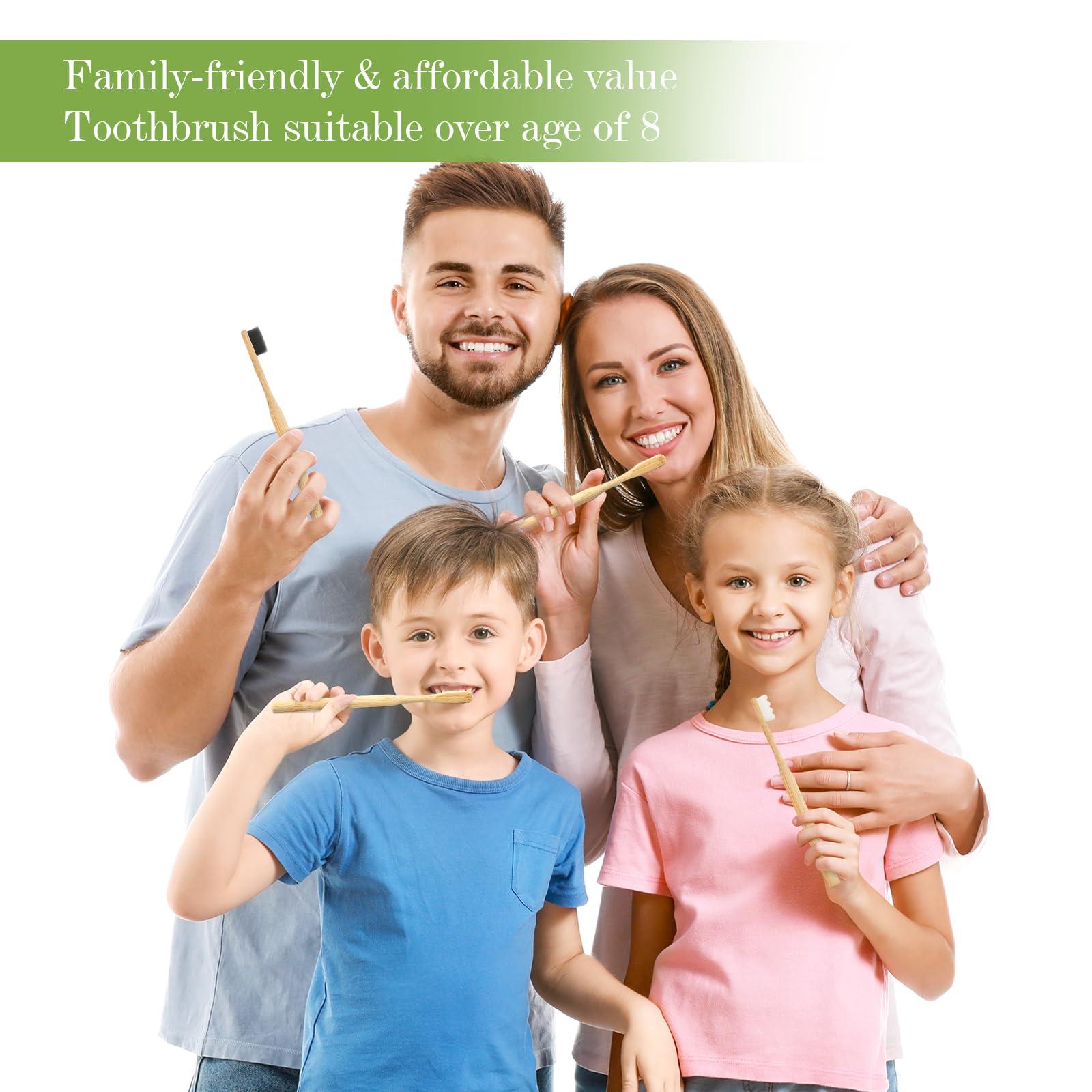 Daletu Bamboo Toothbrush, Biodegradable Toothbrushes Extra Soft Bristles, 20000 Soft Natural Bristle Toothbrush, Eco Friendly Toothbrushes for Sensitive Teeth Gum Recession - 4 Pack - Image 7