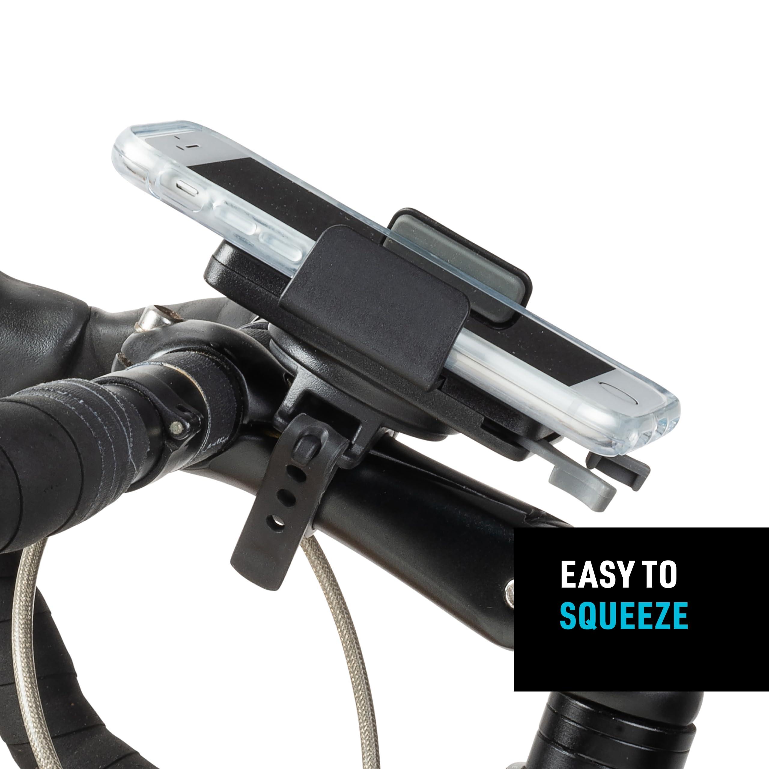 Nite Ize Squeeze Rotating Smartphone Bar Mount - Bike Mount Phone Holder for Handlebars - Phone Holster Accessories - Rotating Phone Holder with Easy-to-Squeeze Levers - Black - Image 4
