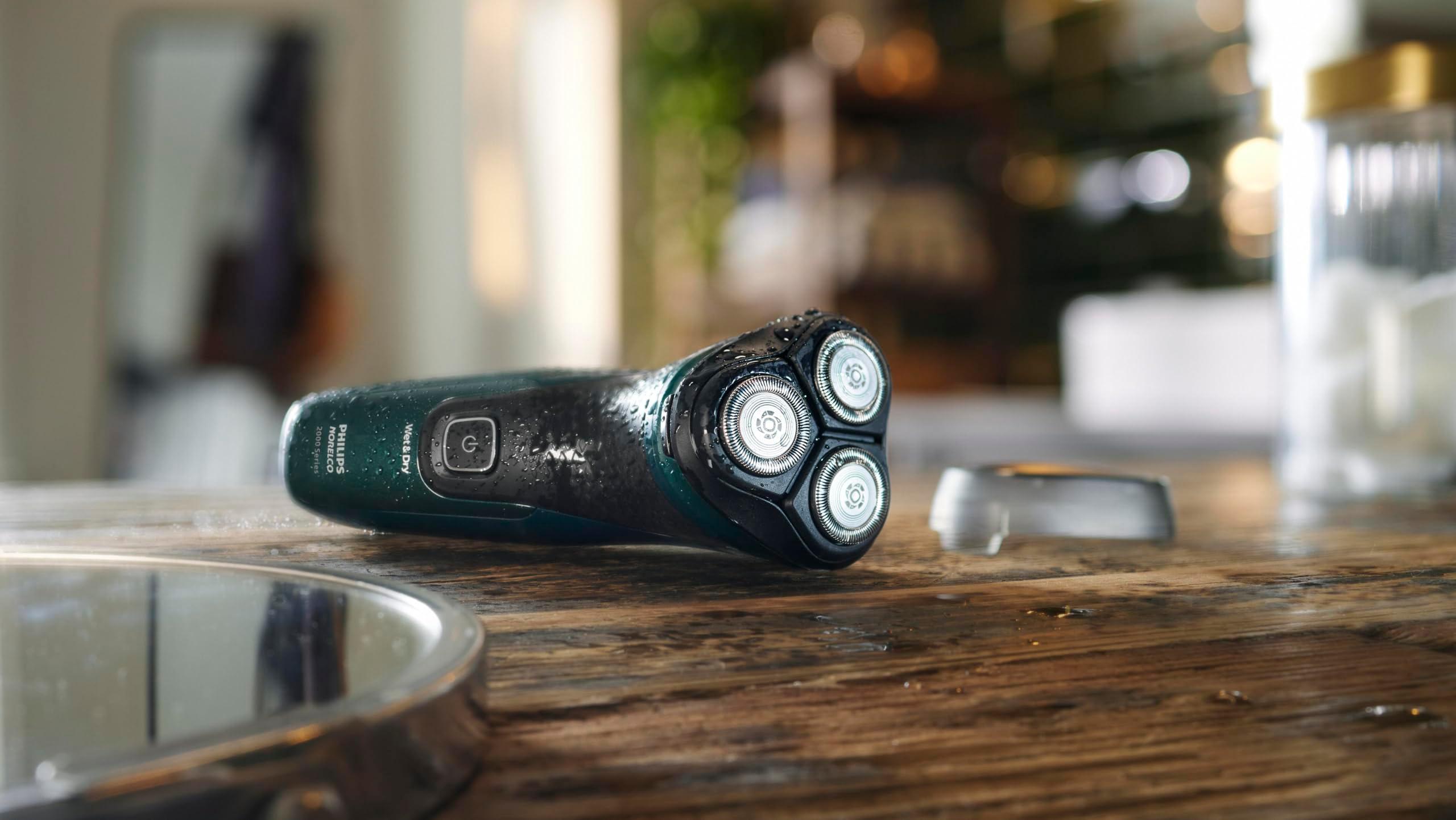 Philips Norelco Shaver 2600 Series, Wet and Dry Electric Shaver, Pop-up Trimmer, P-Cap, Travel Pouch, Dark Forest Green, Model X3052/91 - Image 10