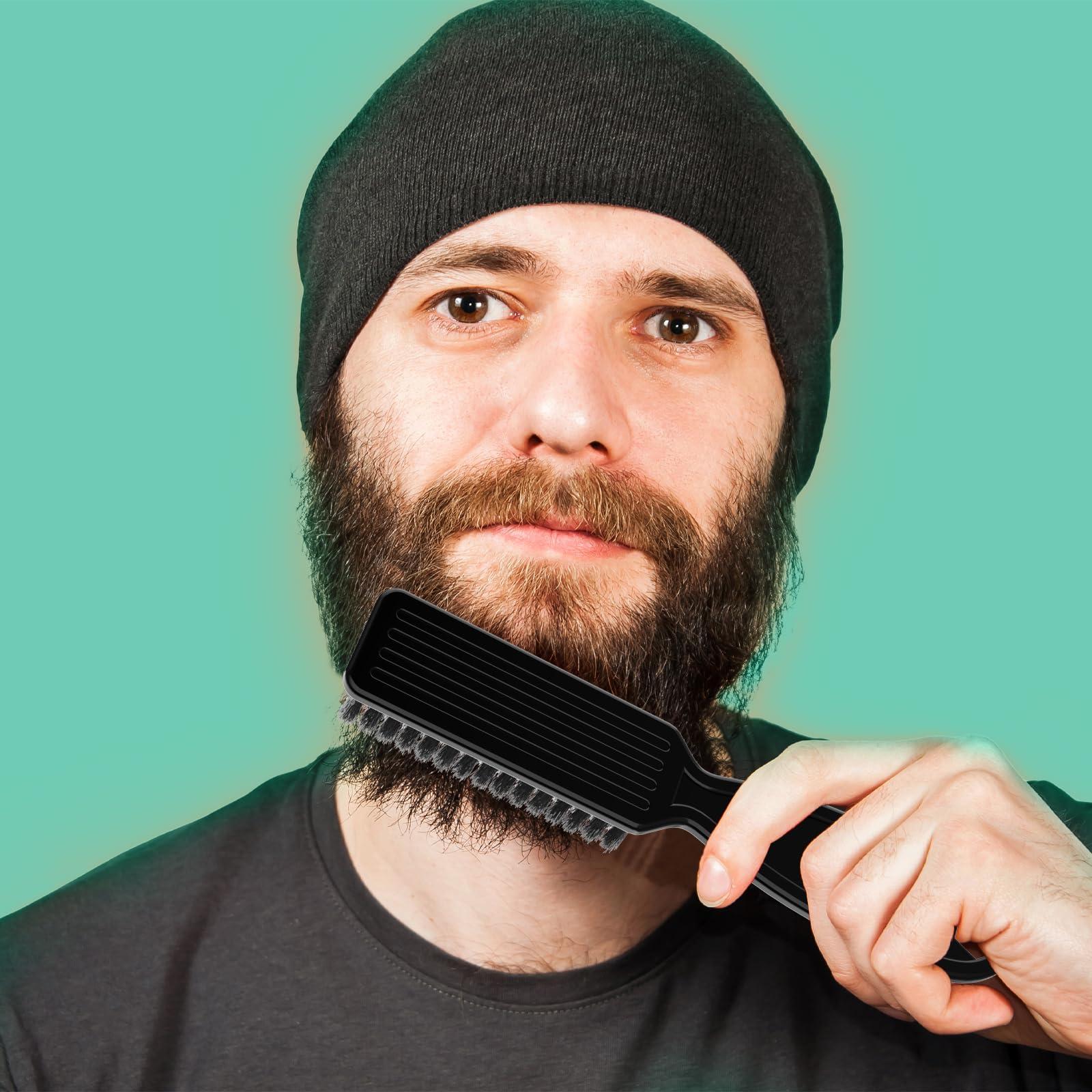 SQULIGT 10 Pcs Barber Clipper Cleaning Brush and 2 Pcs Beard Comb, Barber Accessories, Beard Styling Detangling Combs, Blade Trimmer Cleaning Mini Brushes Bulk Set, Beard Hair Combs Tool Set(Black) - Image 7