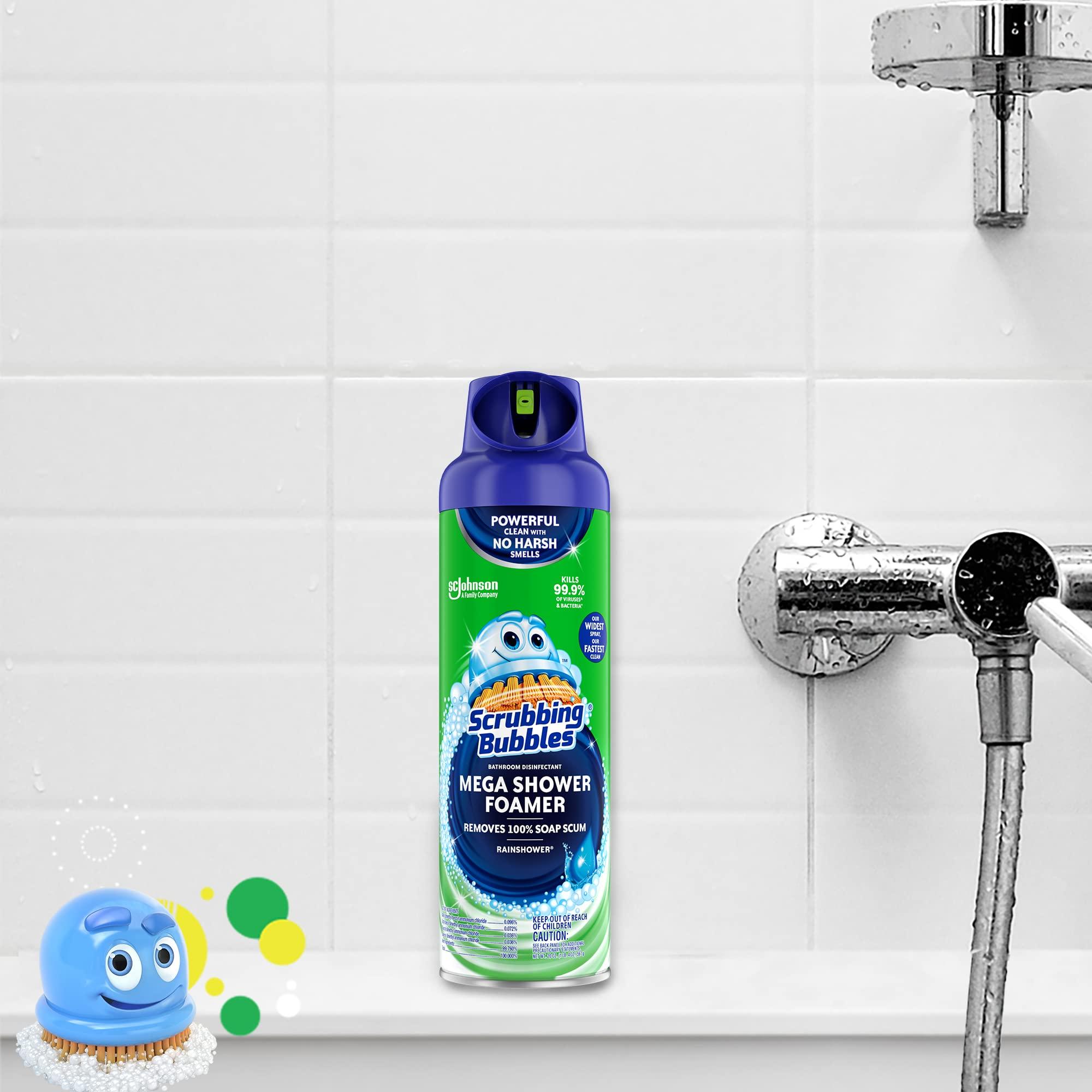 Scrubbing Bubbles Mega Bathroom and Shower Foamer Aerosol, Rainshower Scent, 20oz (Pack of 2) - Image 4