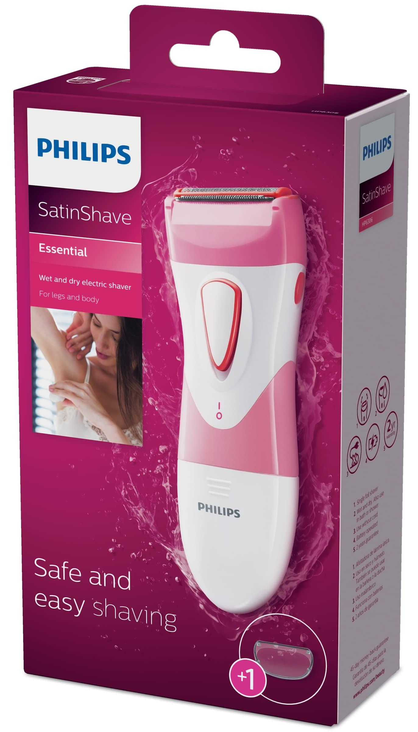 Philips SatinShave Essential Women’s Wet & Dry Electric Shaver for Legs & Body, Cordless, with Hypoallergenic Foil, HP6306/50 - Image 7