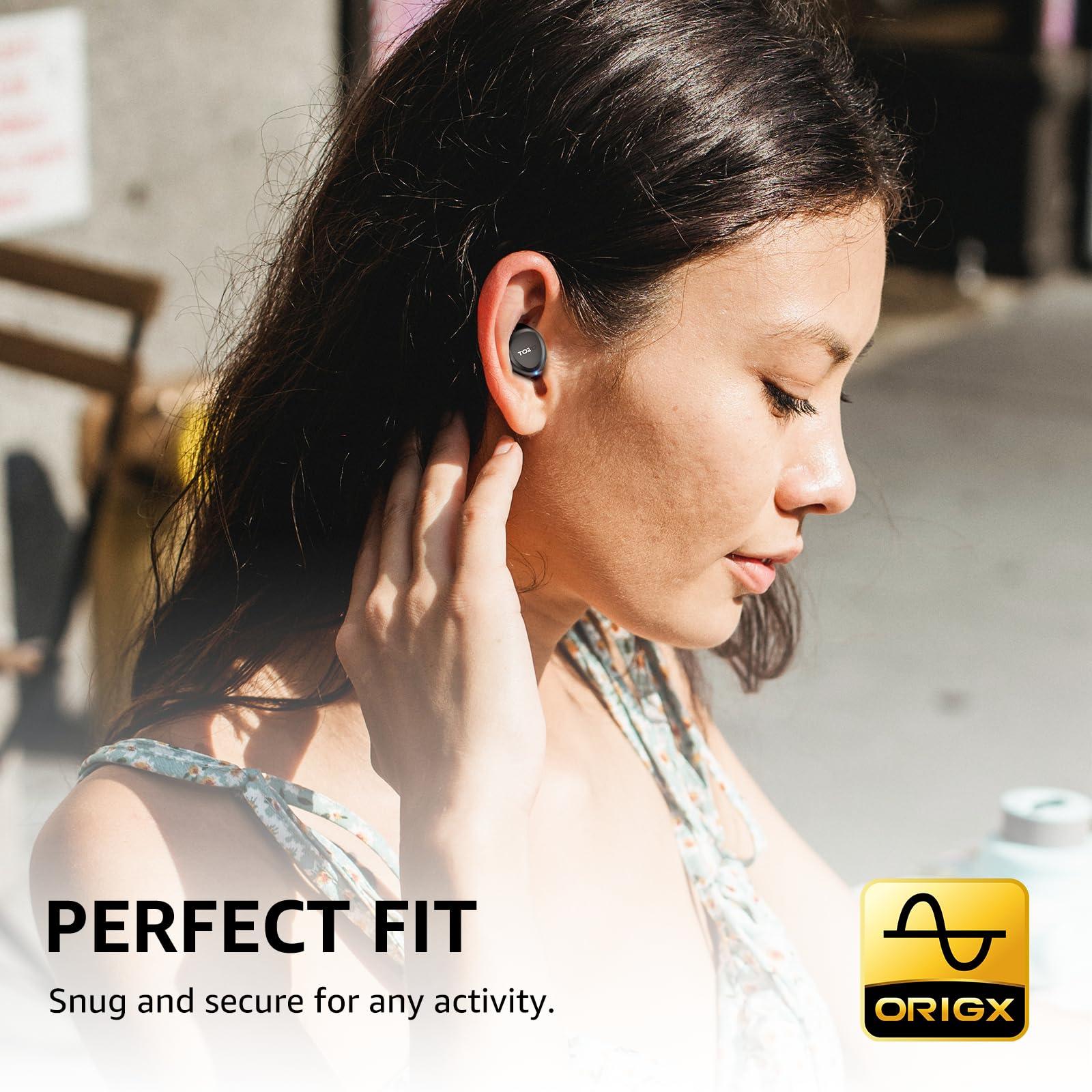 TOZO A1 Wireless Earbuds Bluetooth 5.3 Light Weight in Ear IPX5 Waterproof Headphones 2 Mic for AI Calls, Immersive Premium Sound Bass Headset with Charging Case, 32 Presets EQ Customization via App - Image 2