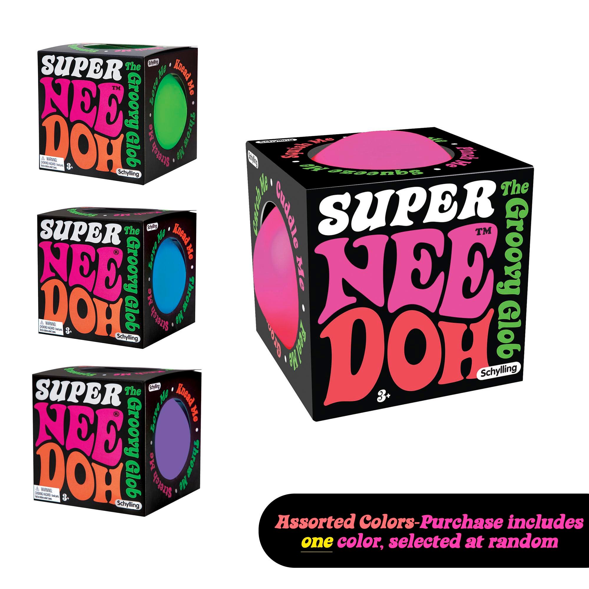 Schylling Brand Original Super Nee Doh Stress Ball Fidget Toy - Huge 4.5" in Diameter - Jumbo Squishy Squeezy Fun - Colors Assorted - Ages 3+ - Image 3