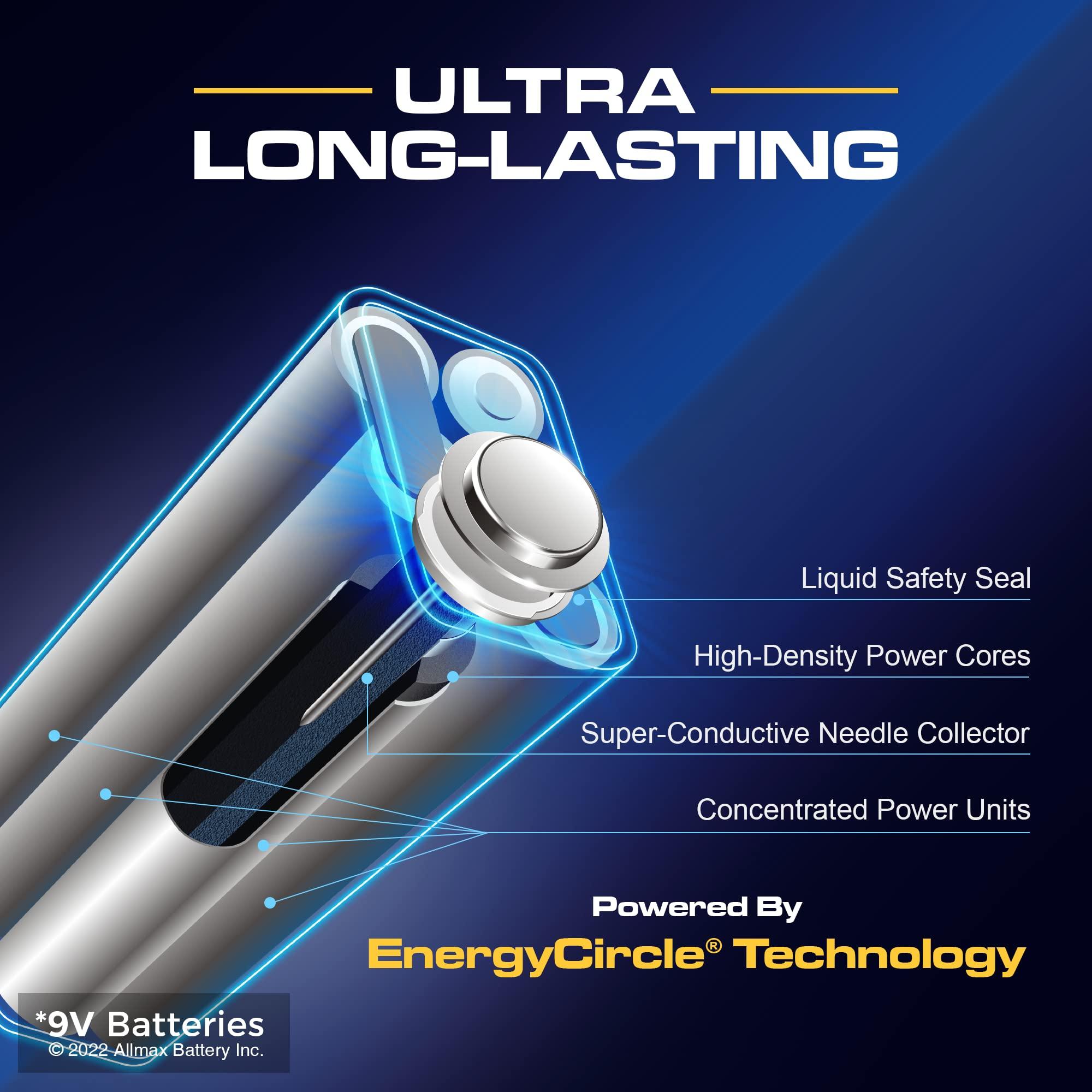 Allmax 9V Maximum Power Alkaline Batteries (48 Count) – Ultra Long-Lasting, Leakproof Design, 7-Year Shelf Life, Maximum Performance (9 Volt) - Image 3