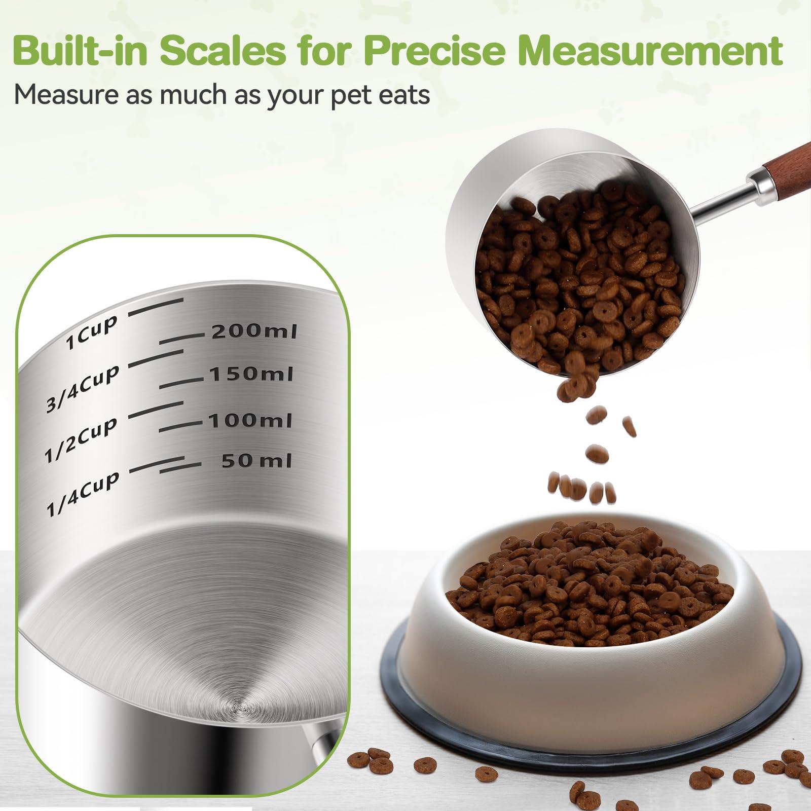 FAFAFLYER Dog-Cat Food-Scoop Measuring-Cup - 304 stainless steel material.1-Cup capacity. Precision scale measurements - Image 3