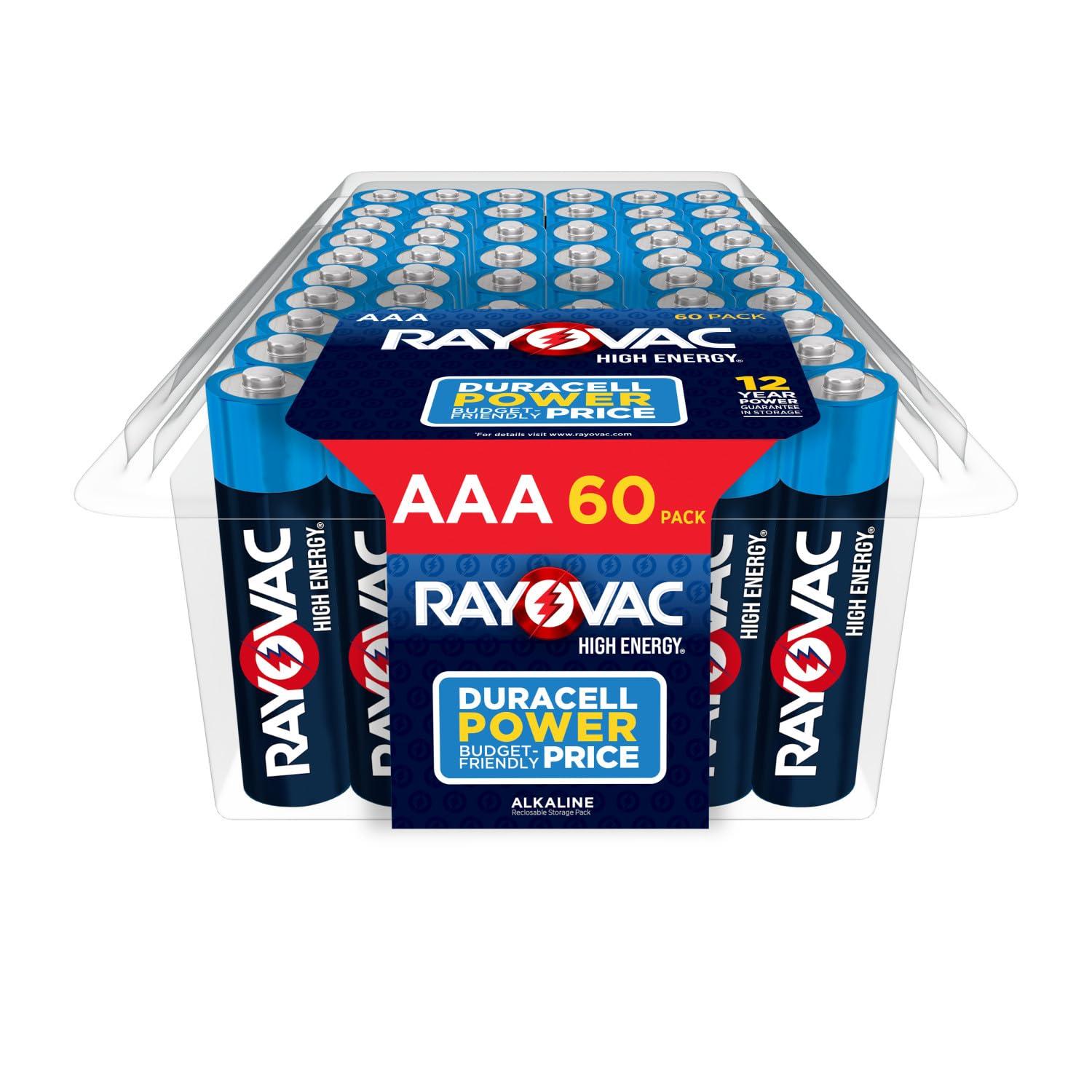 Rayovac AAA Batteries, Alkaline Triple A Batteries (60 Battery Count)