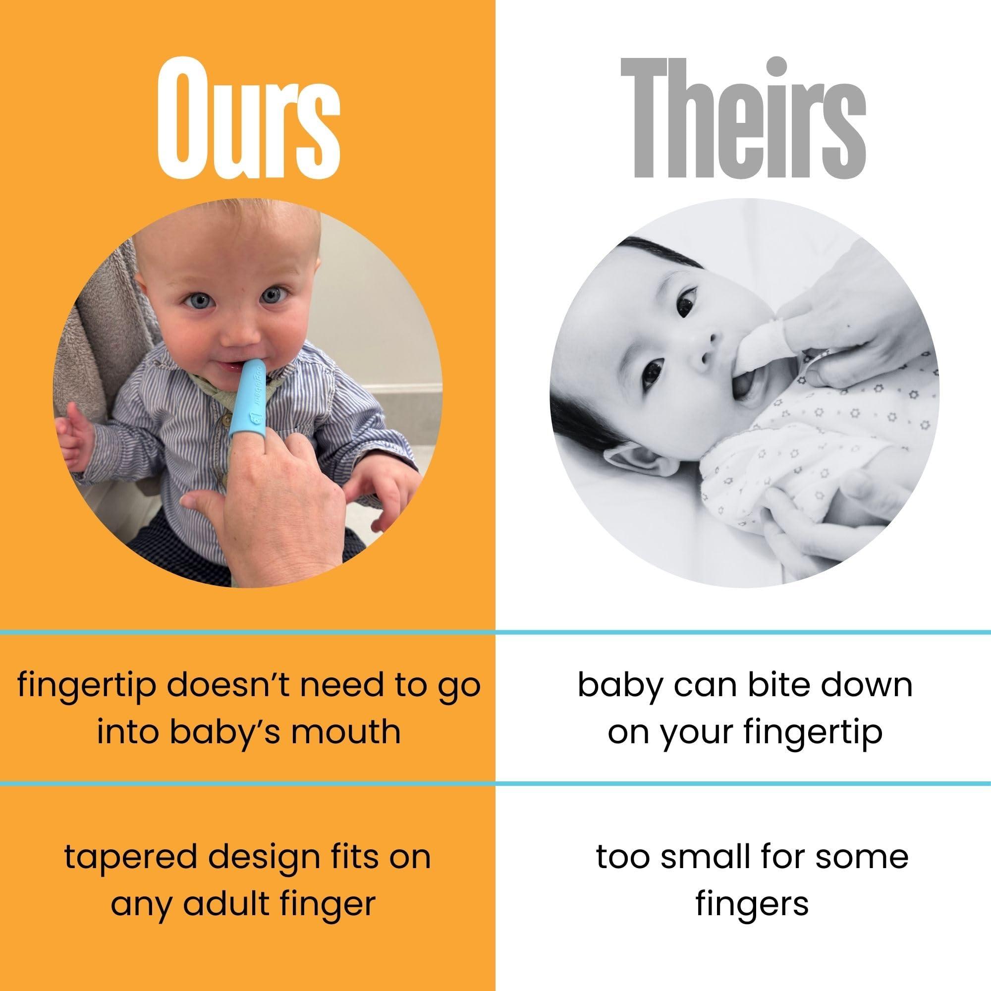 oogiebear Baby Finger Brush & Tongue Scraper - Gentle Oral Care, Soft Silicone, BPA-Free, for Infants & Toddlers - Image 6