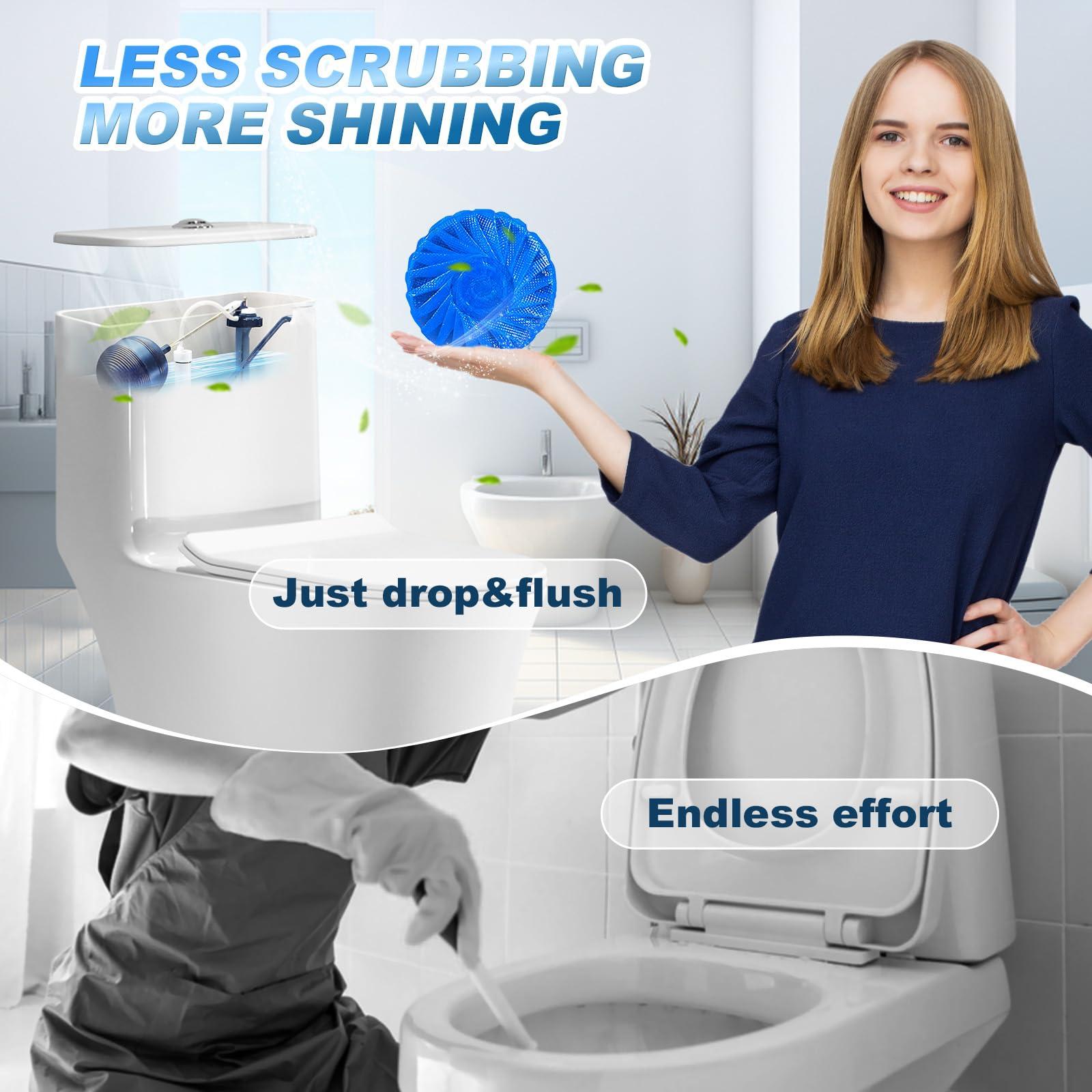 KIISIISO Automatic Toilet Bowl Cleaners Tablets,18 Pack Multipurpose Commercial Household Bathroom Cleaners,Long-lasting 300 brushes Toilet Cleaner, Pine Scent - Image 4