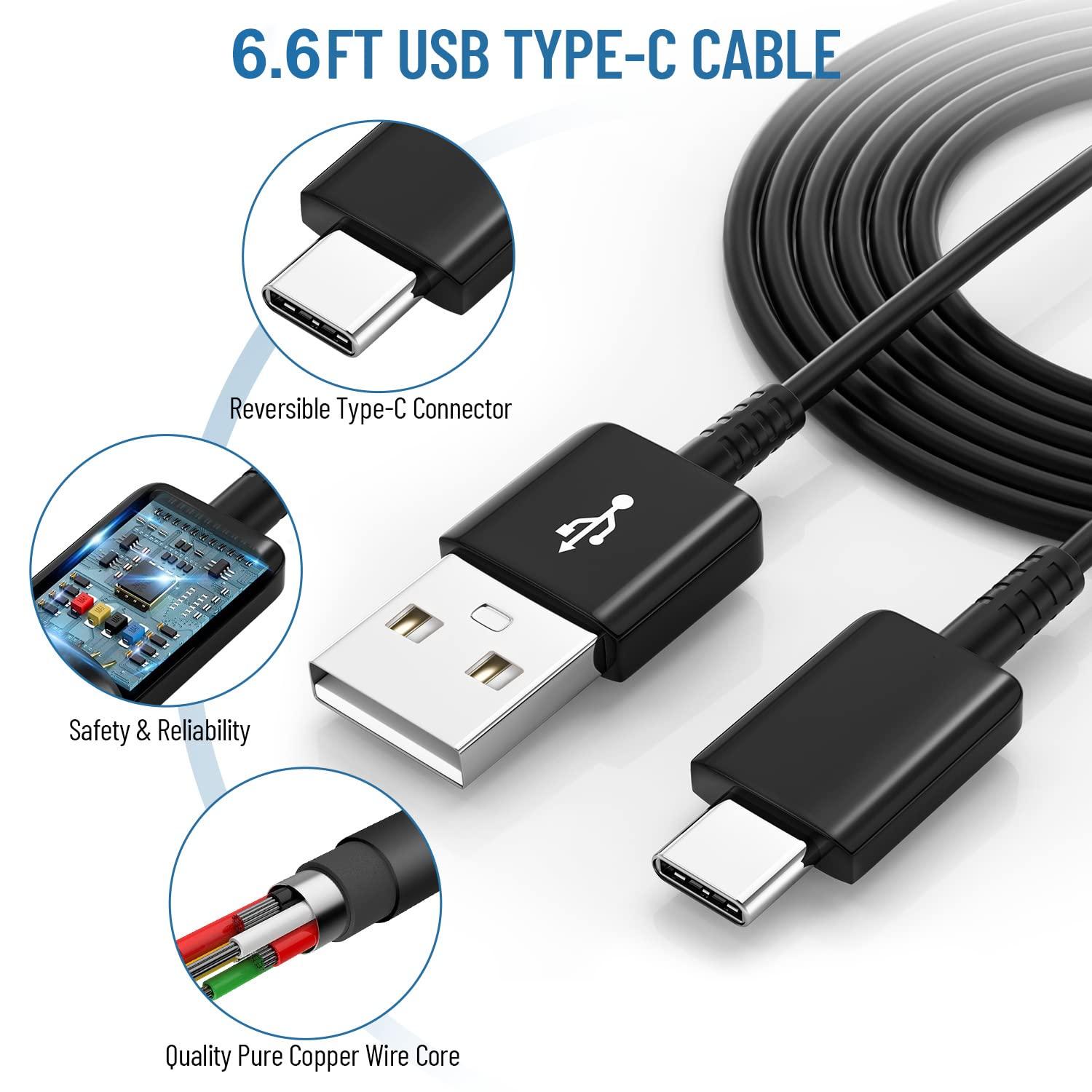 Phone Charger Android,Samsung Charger Fast Charging Cord Type C with USB C Charge Cable 6.6Ft for Samsung Galaxy S25/S24/S23/S22/S21/S20/S10/S10 Plus/S10E/S9/S8/S21Ultra/S22+/S22 Ultra/Note 8/9/10/20 - Image 5