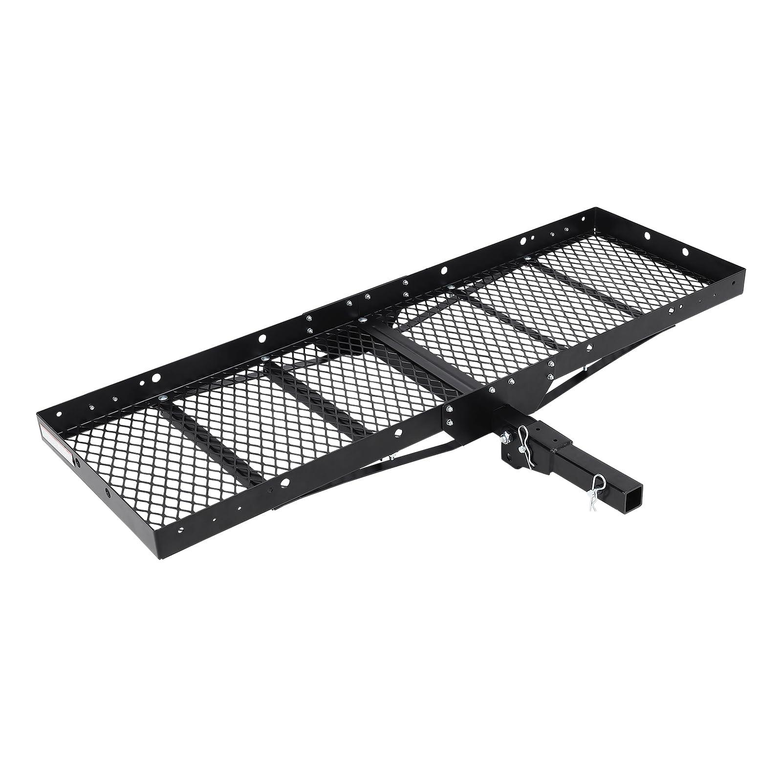 750 Lbs Capacity Cargo Baskets - Heavy-Duty Hitch Cargo Carrier Basket, 60" x 19" x 6" Cargo Rack Rear Luggage Basket for Car and SUV
