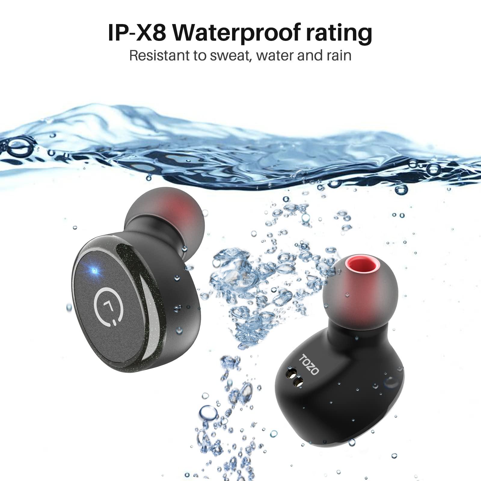 TOZO T10 True Wireless Bluetooth 5.3 Earbuds, 45H Playtime, Wireless Charging Case, IPX8 Waterproof Stereo Headphones in Ear Built in Mic Headset Premium Sound with Deep Bass, 32 Preset EQs via APP - Image 6