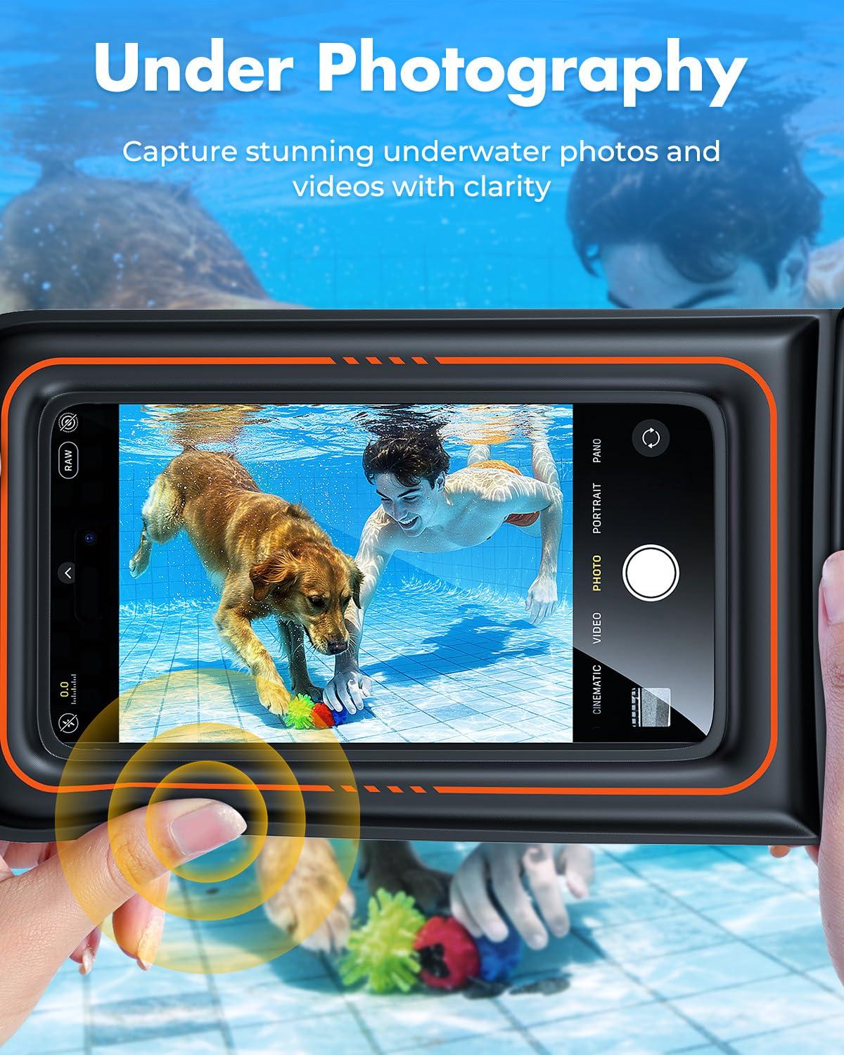 UNBREAKcable Floating Waterproof Phone Pouch 2 Pack, IPX8 Waterproof Phone Case Dry Bag Kayak/Beach/Cruise Travel Essentials, Water Proof Pouch for iPhone 16 15 Pro Max, Samsung S25 Ultra S24 S23-7" - Image 4