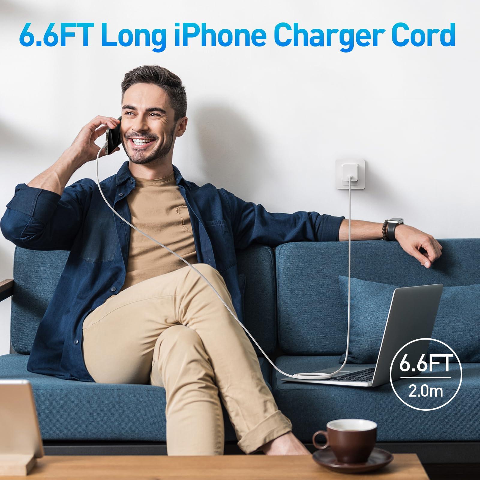 iPhone 15 16 Charger Nano Fast Charging 3+3Pack 30W GaN USB C Charger Block Type C Chargers 6FT Cord Wall Chargers Compatible with iPhone 16/16 Plus/16 Pro/16 Pro Max/15/15 Pro Max/iPad Pro/AirPods - Image 6