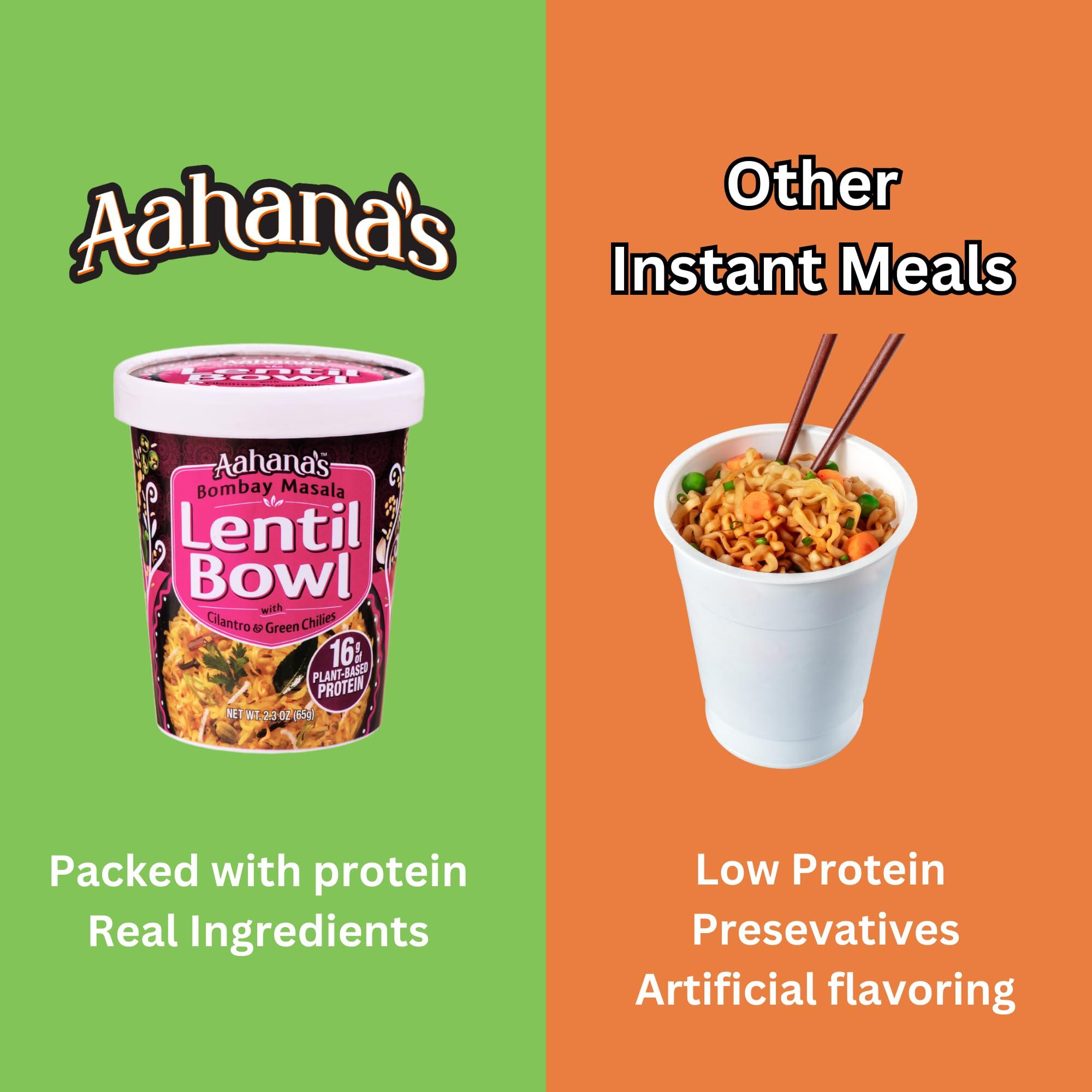 Aahana's Lentil Bowls - Lentiils Ready to Eat | Vegan, Gluten-Free, Plant-Based Food | High Protein - Ready Meals - No Refrigeration | Microwave or Just Add Water Meals - Kosher - Indian Food- 4 Pack - Image 6