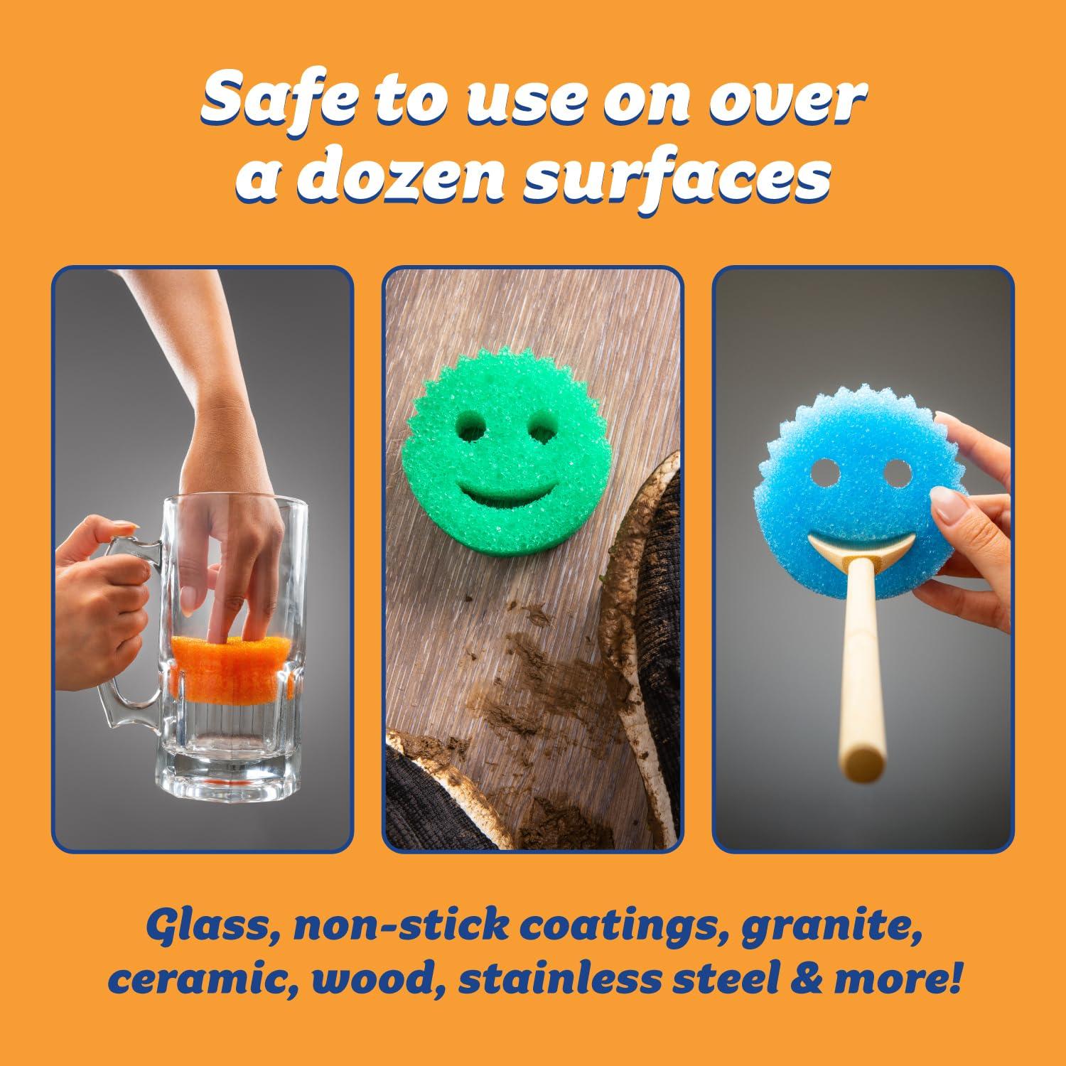Scrub Daddy Color Sponges - Scratch-Free Multipurpose Dish Sponges for Kitchen, Bathroom & Household Cleaning - Made with BPA-Free Polymer Foam (3 Count) - Image 6