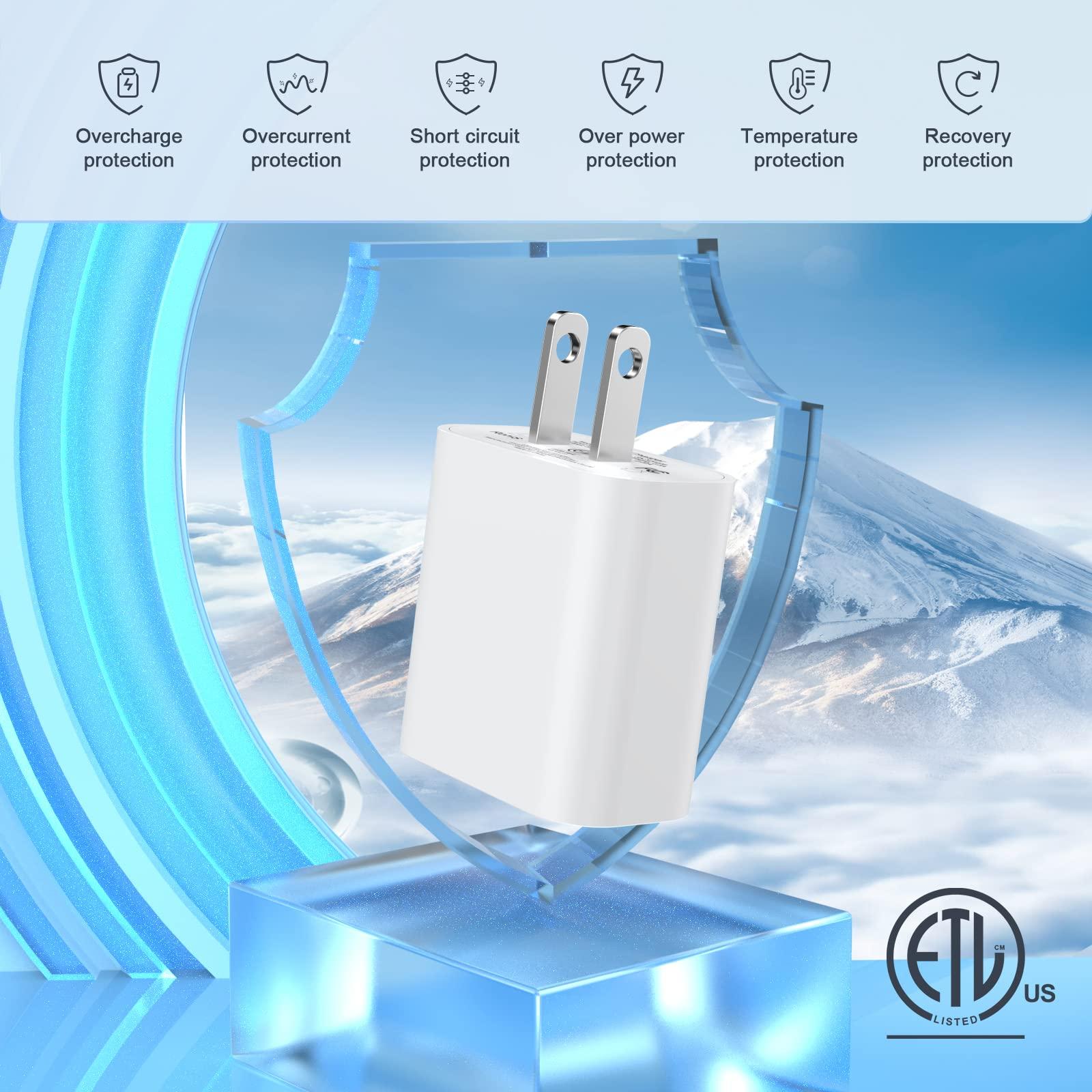 iPhone 14 13 12 Fast Charger,[MFi Certified] 20W USB C Fast Charger Wall Charger Block Plug Adapter with 10FT Long Type-C to Lightning Fast Charging Data Sync Cord for iPhone14 13 12 11 Xs Xr X(3Pack) - Image 5