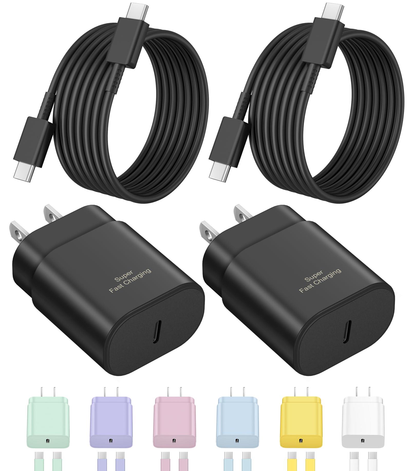 Type C Charger Fast Charging USB C Samsung Chargers Block 25W Super Fast Wall Chargers for Samsung Galaxy S25/S24 S23 S22 S21 Ultra/S20/S20 Ultra/Note 20 Ultra,Android Charger