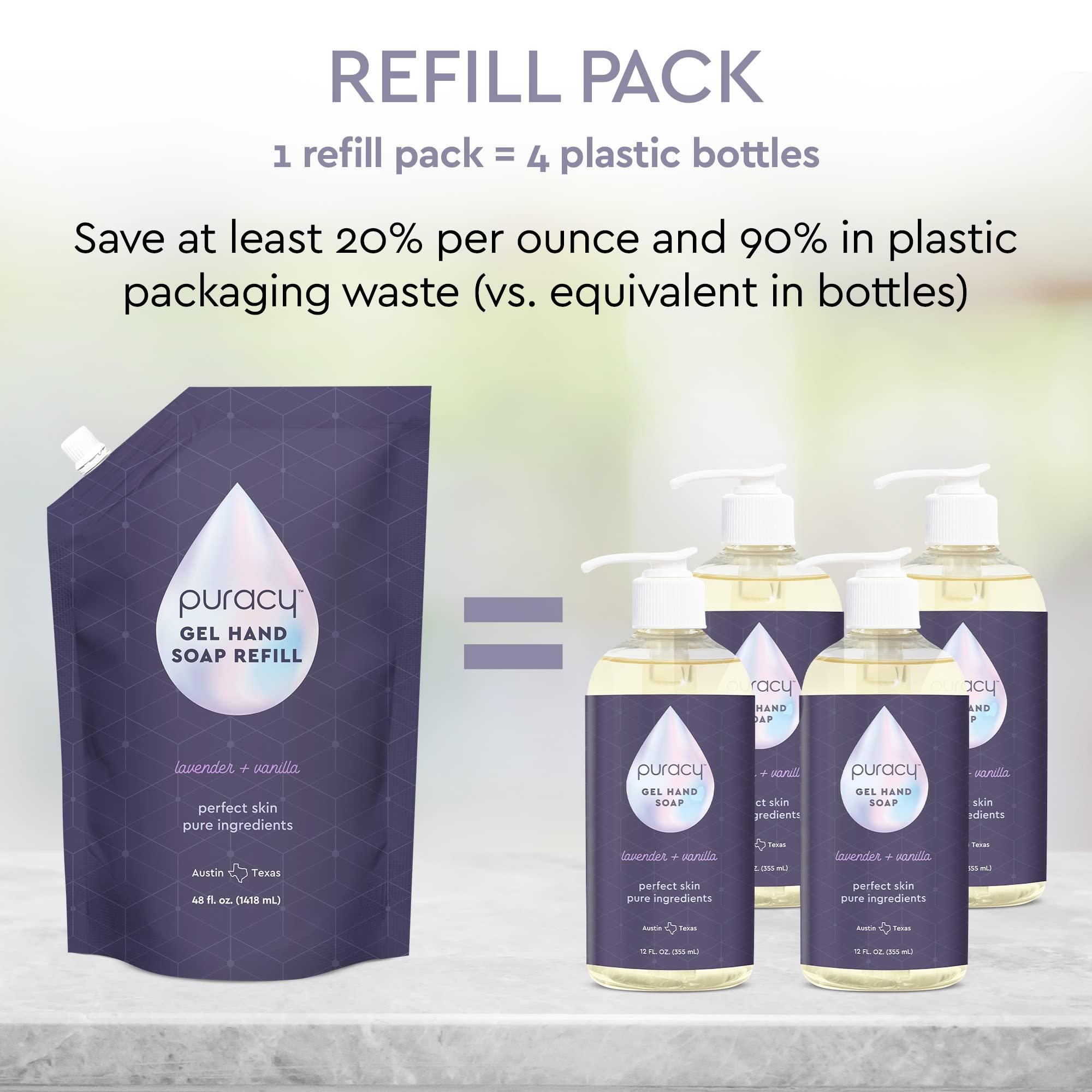 Puracy Organic Hand Soap, Professional Hand Washers We've All Become, Moisturizing Natural Gel Hand Wash Soap, Liquid Hand Soap Refills for Soft Skin (Refill Lavender & Vanilla, 48 Ounce) - Image 2