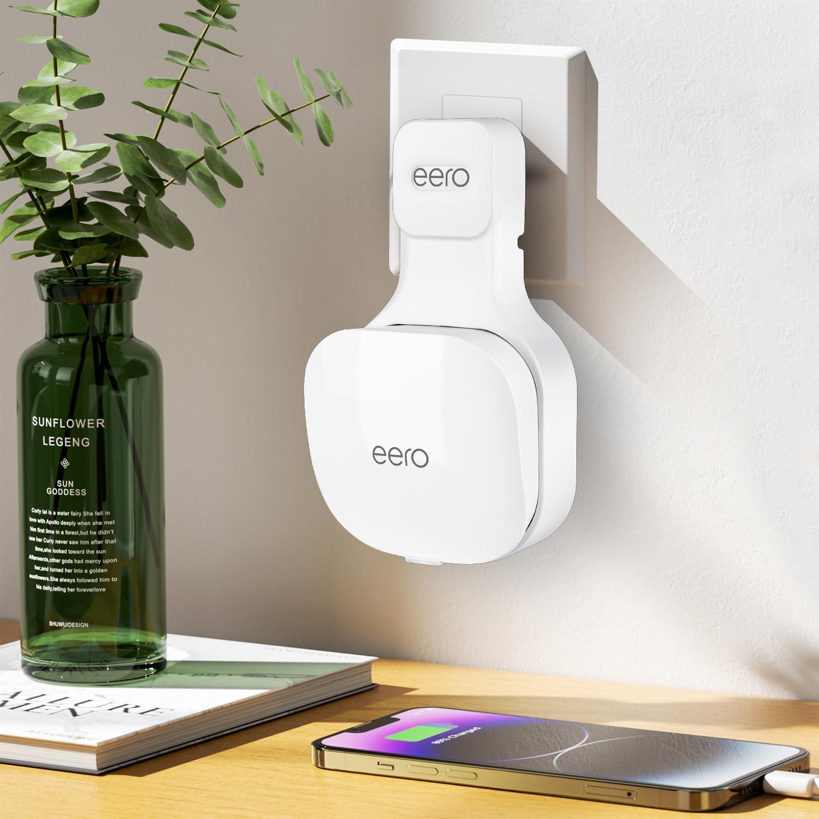 Wall Mount Holder Only for eero Mesh WiFi Router,(NOT Compatible with eero 6/ eero 6+/ eero Pro/eero Pro 6E), Perfect for Storing Power Cords and Plugs - Image 2