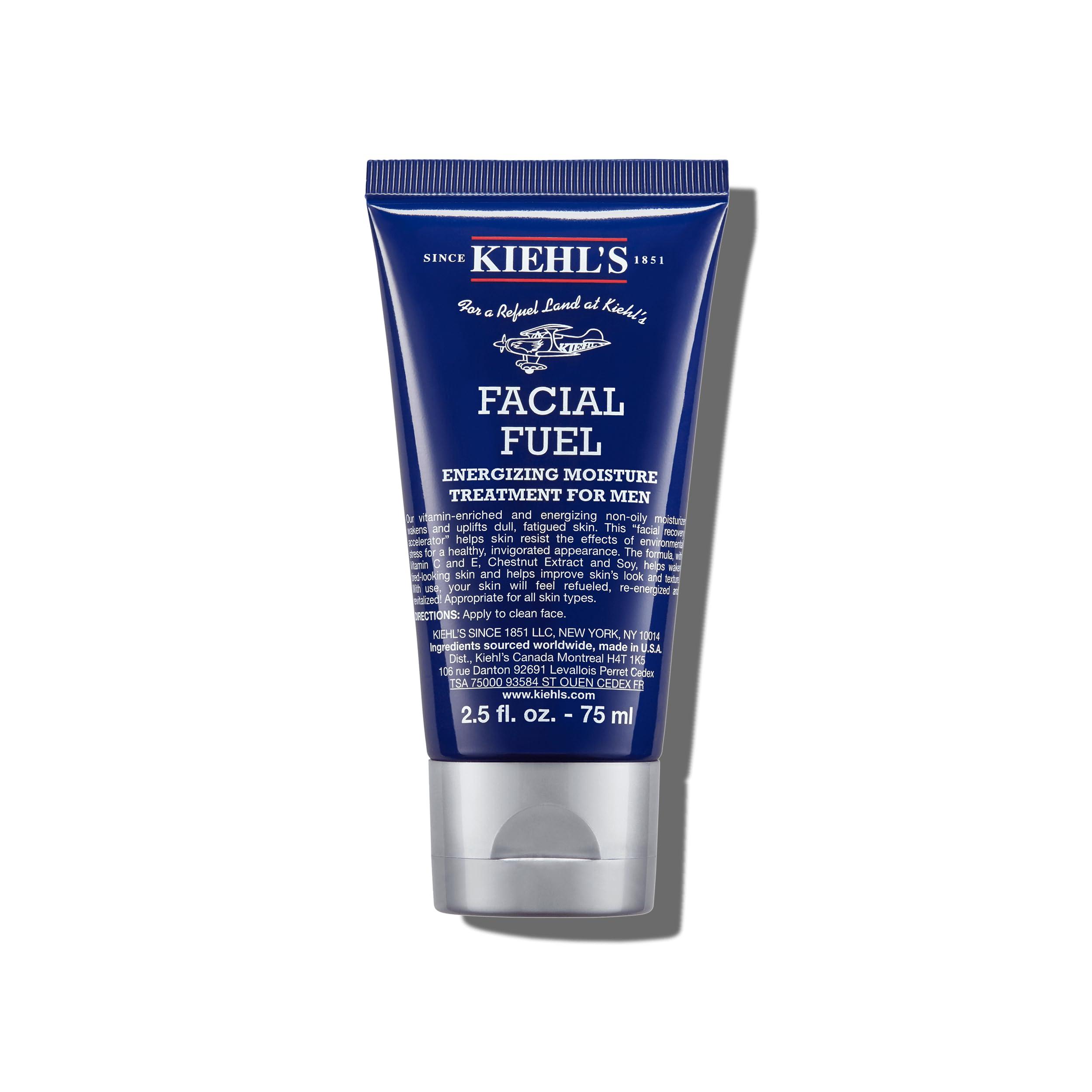 Kiehl's Facial Fuel Moisturizer, Men's Face Cream, with Vitamin C and Caffeine that Contain Antioxidants to Help Energize and Reduce Dullness, Non-Greasy, Paraben-free, Sulfate-free