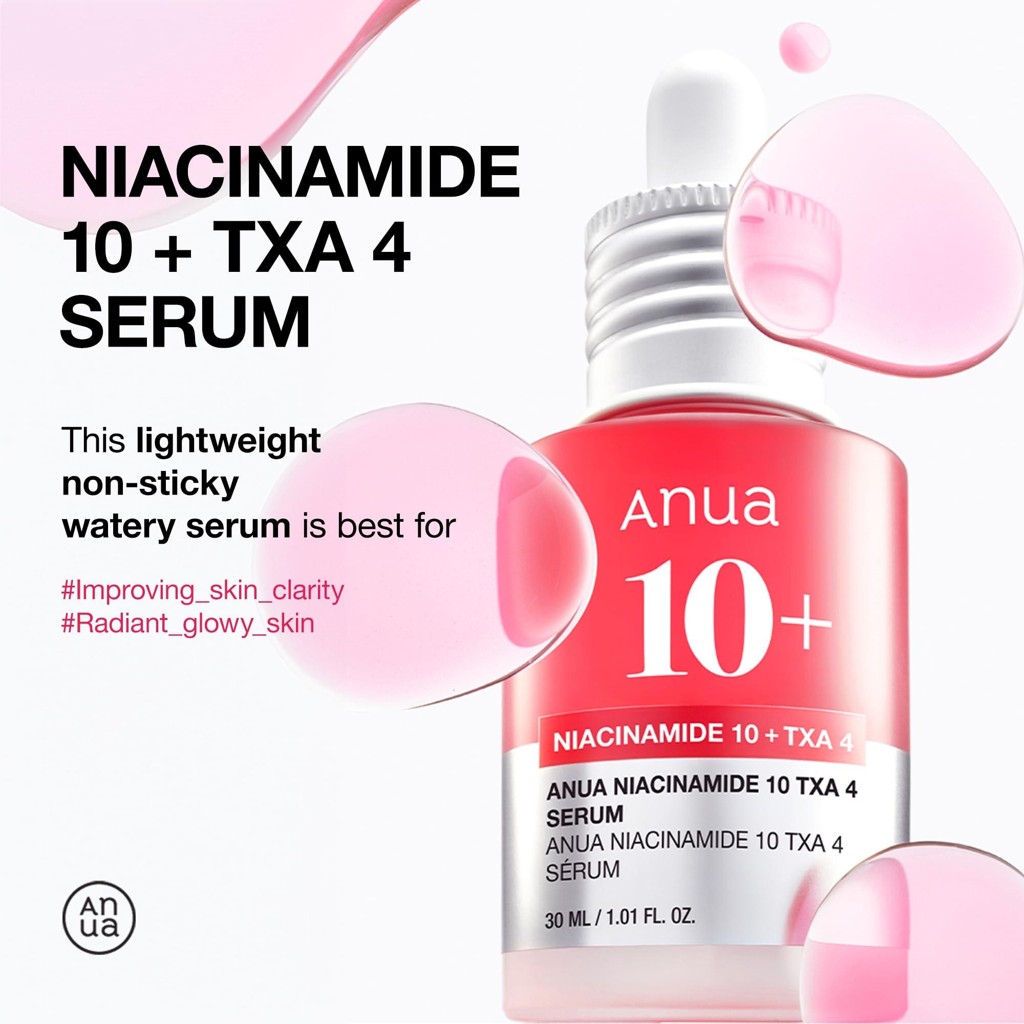 ANUA Niacinamide 10 + TXA 4 Serum, Hyaluronic Acid, Tranexamic acid, Vitamin B12, Facial Serum for Glass Skin, Clarifying, Radiant Complexion with Natural Color, Korean Skin Care (30ml /1.01 fl.oz) - Image 3