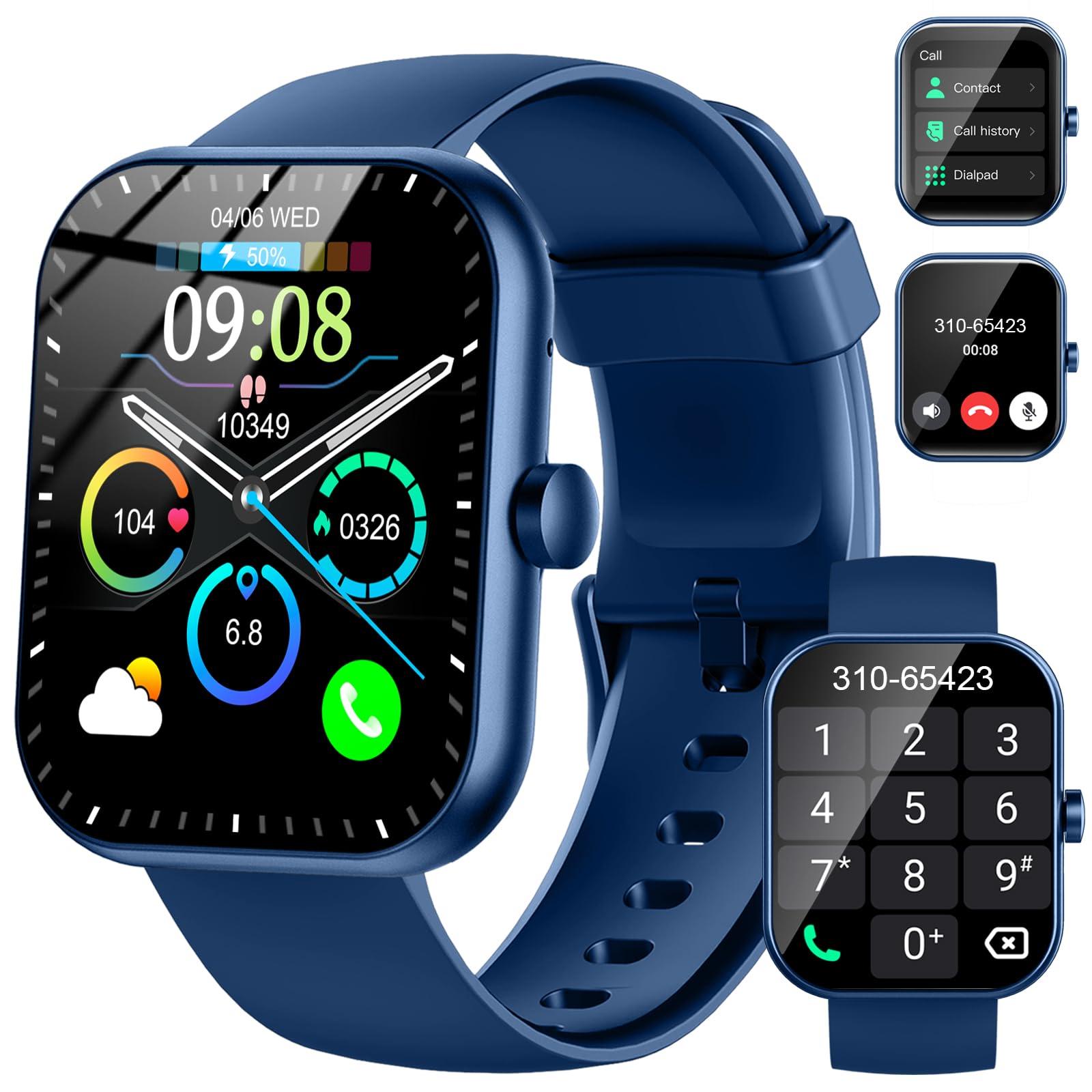 Smart Watch for Men Women(Answer/Make Call), 2025 New Smartwatch 1.96" HD Fitness Watch with 110+ Sport Modes, Heart Rate, Sleep Monitor, Pedometer, IP68 Waterproof Activity Tracker for Android iOS