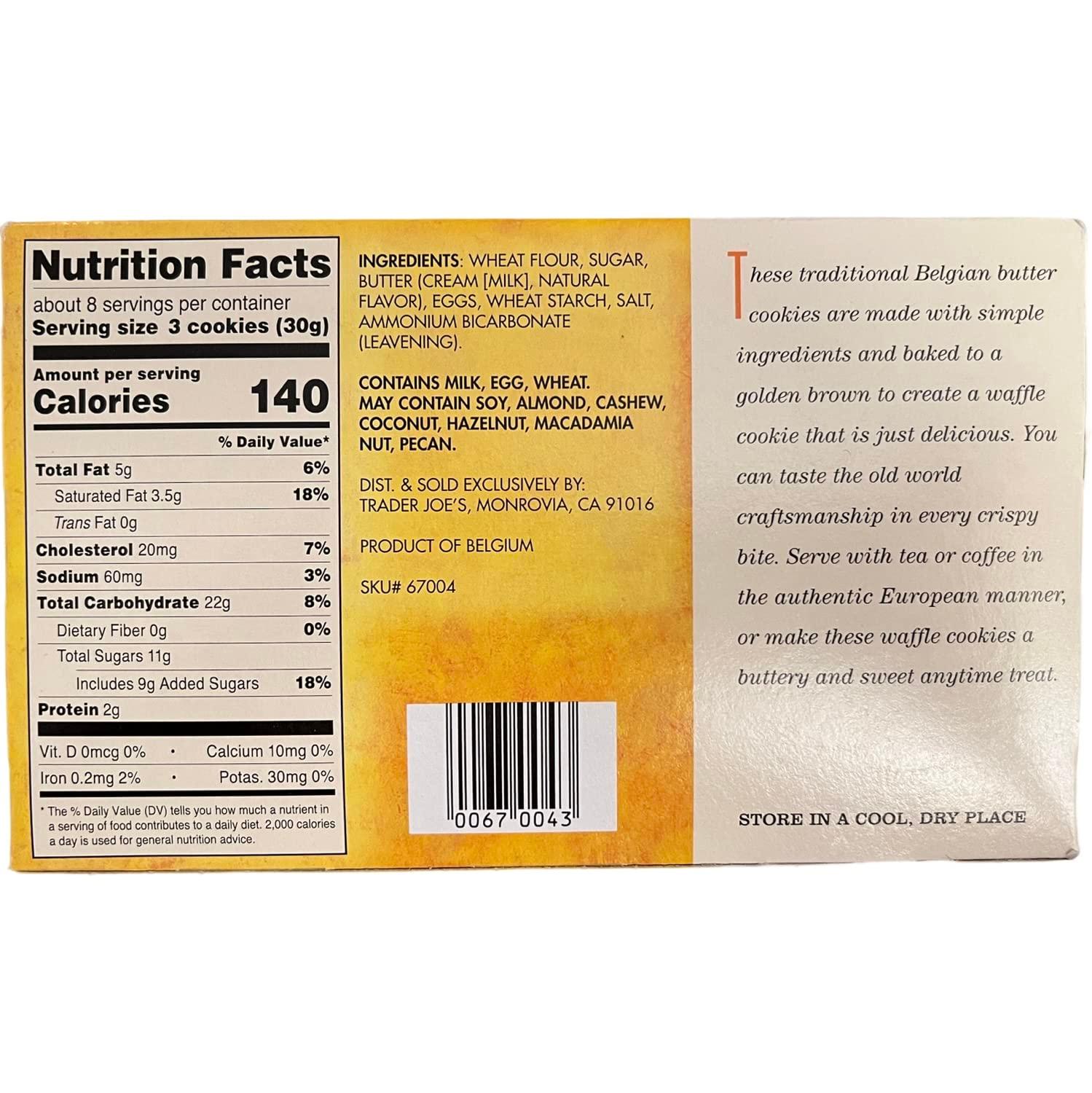 Trader Joe's Belgian Butter Waffle Cookies Traditional Belgian Butter Biscuits, 8.8 oz (Pack of 2) - Image 2