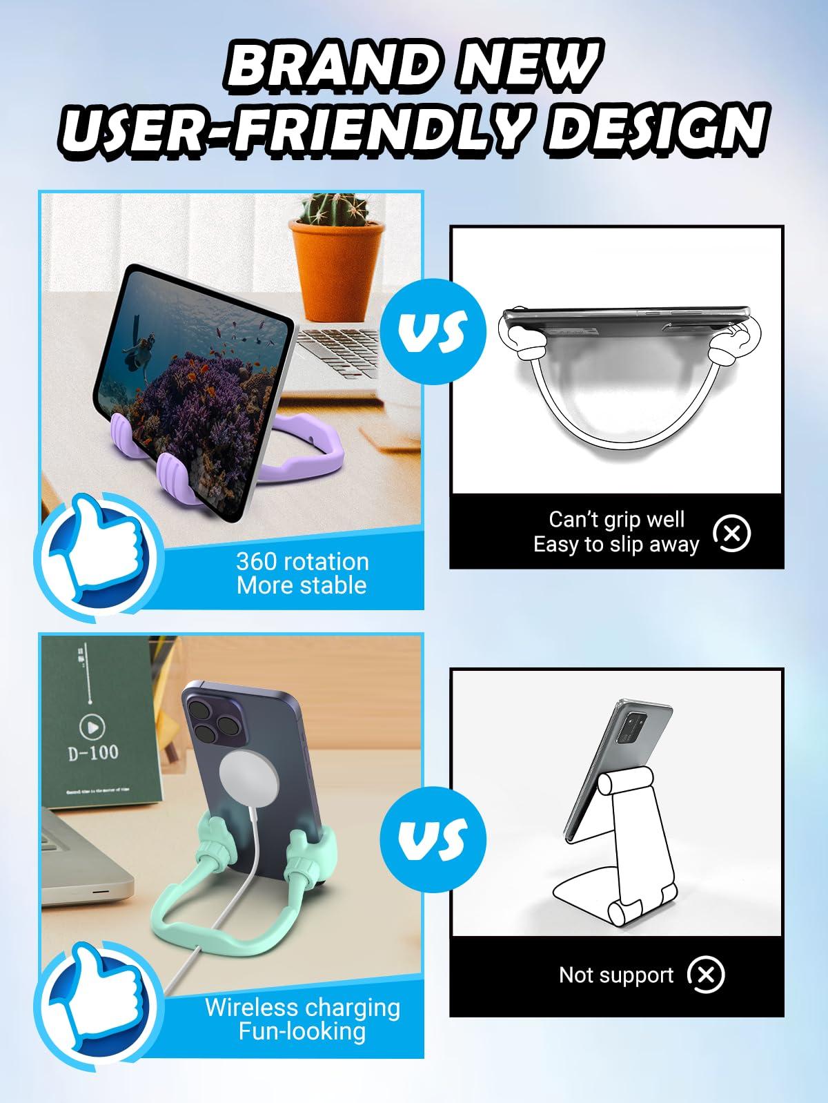 Cell Phone Stand Thumbs Up Lazy Phone Stand - 2 Pack Phone Holder 2025 College Graduation Gifts for Her Him Cellphone iPhone Stand for Desk Birthday Gifts for Teens Girls Boys Adults Women Men Wife - Image 5