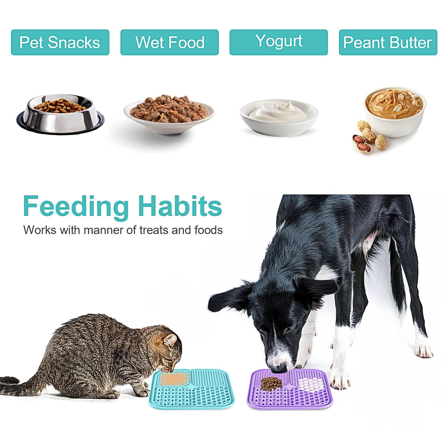 LUKITO Lick Mat for Dogs & Cats 2 Pack with Suction Cups, Dog Lick Mat for Anxiety Relief, Dog Toys to Keep Them Busy, Peanut Butter Licking Pad for Boredom Reducer, Perfect for Bathing Grooming - Image 3