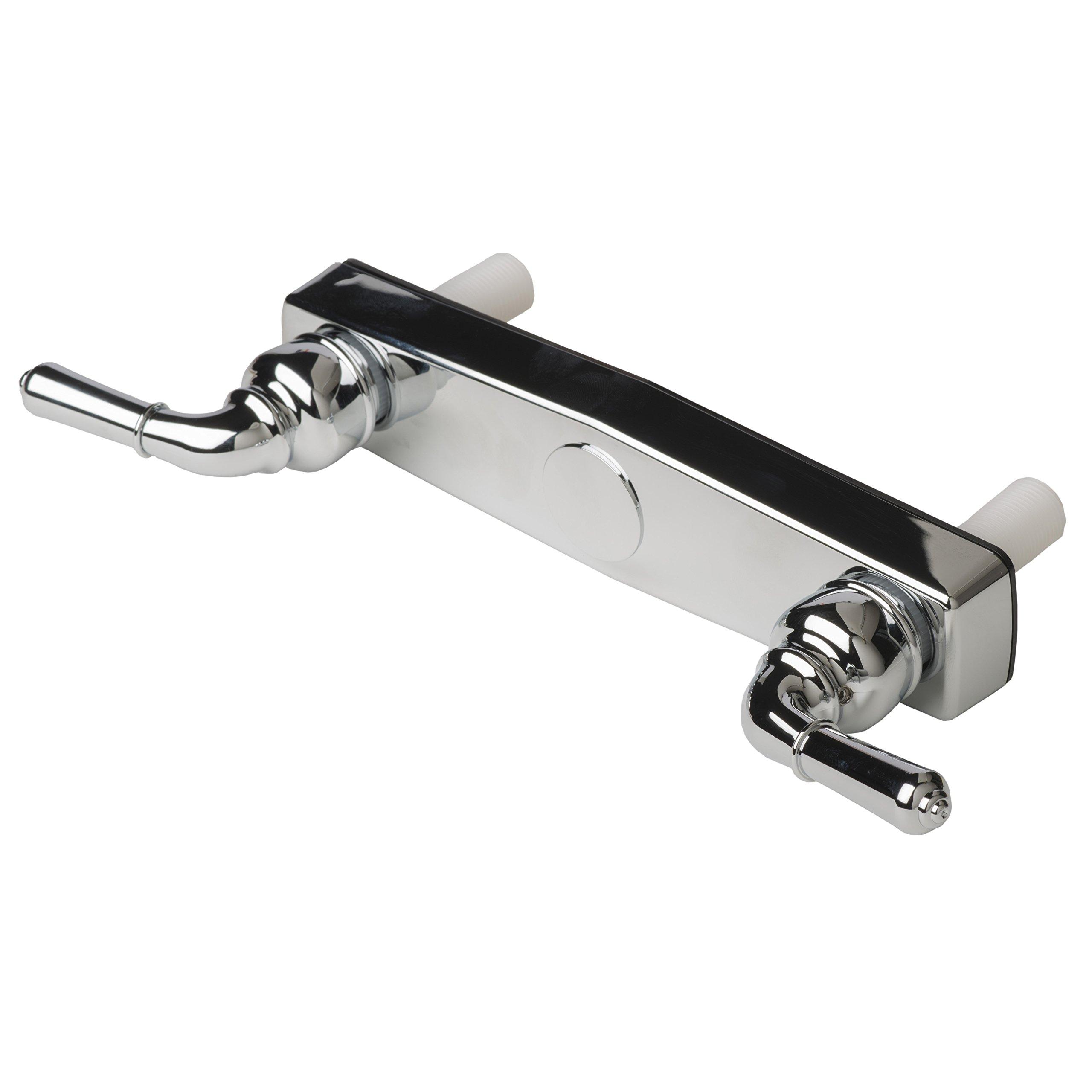 Laguna Brass 3320CP/4010CP Mobile Home Non-Metallic Two Handle 8" Shower Faucet Valve with Matching Shower Head/Arm/Flange Chrome Finish - Image 3