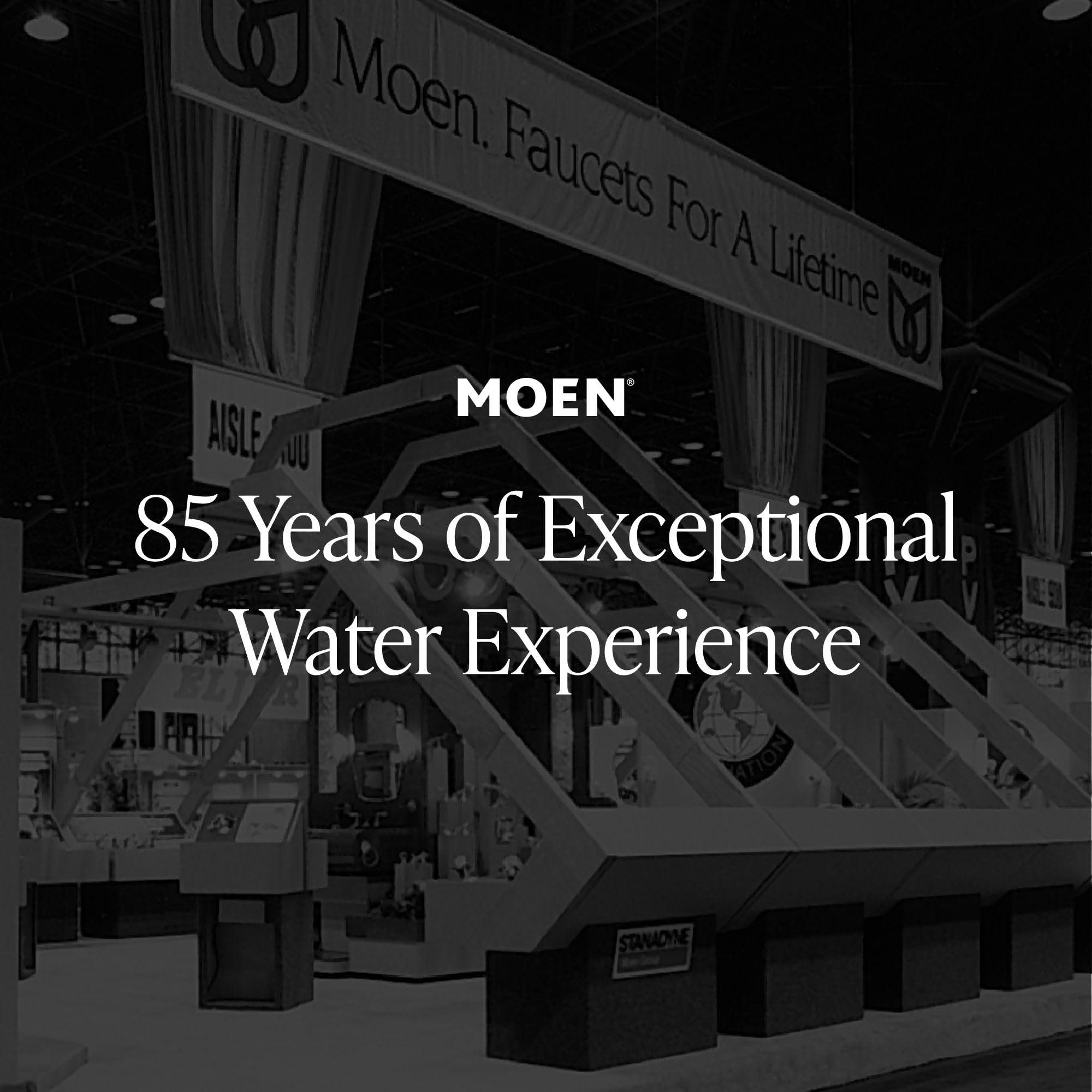 Moen 84980SRN Wellton Single-Handle Bathroom Faucet, One Hole Bathroom Sink Faucet with Optional Deck Plate and Drain Assembly, Spot Resist Brushed Nickel - Image 6