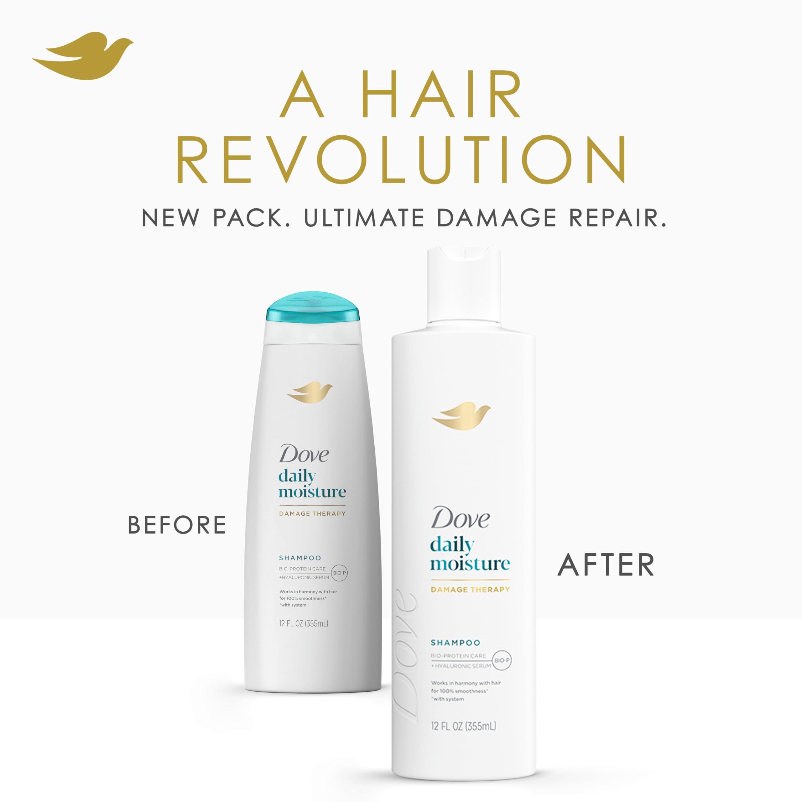 Dove Nutritive Solutions Moisturizing Shampoo 4 Count for Dry Hair Daily Moisture with Pro-Moisture Complex for Manageable and Smooth Hair 12 oz - Image 2