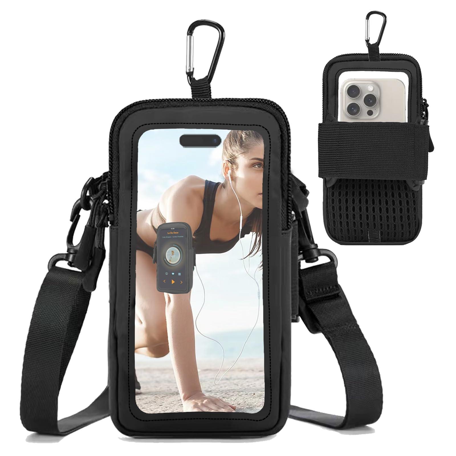 Phone Holder for Running, Walking, and Workout - Adjustable Arm Band Armband for iPhone and Cell Phones - Clear Crossbody Phone Pouch Purse with Strap for Women Men - Image 9
