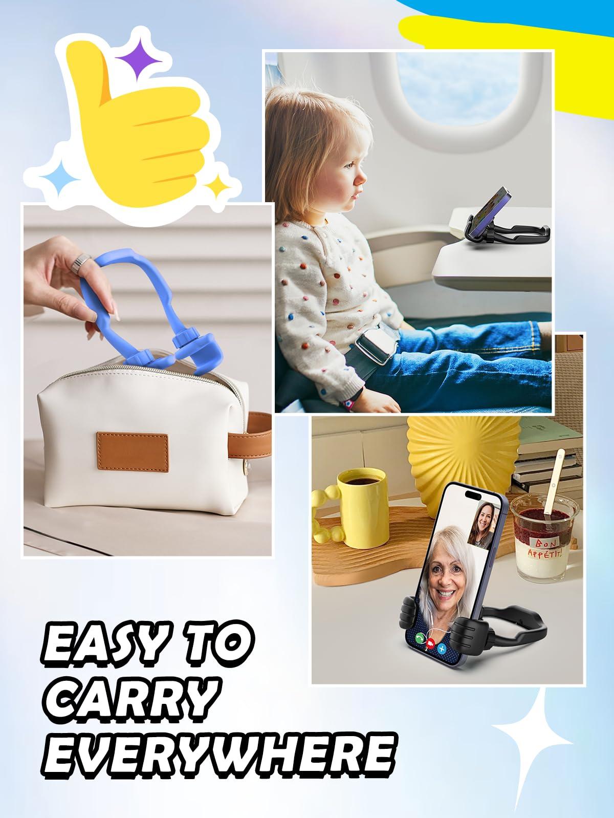 Dad Gifts for Fathers Day from Daughter Son Cell Phone Stand: 2 Pack UPGRADE Adjustable Thumbs Up Lazy Phone Holder for Desk Fun Birthday Gifts for Grandma Teens Girls Boys Adults Husband from Wife - Image 7